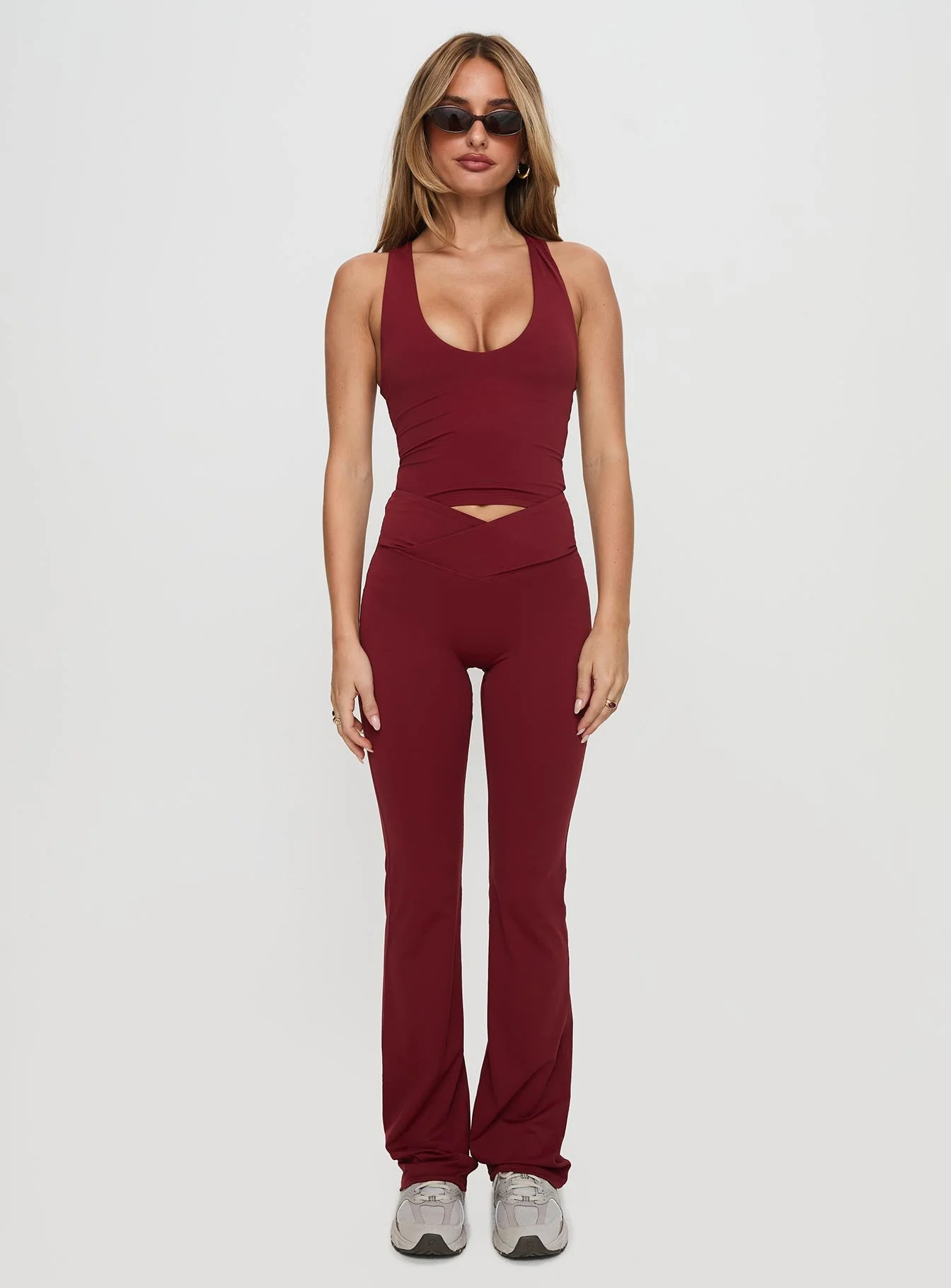 Fast Track Longline Active Tank Top Red