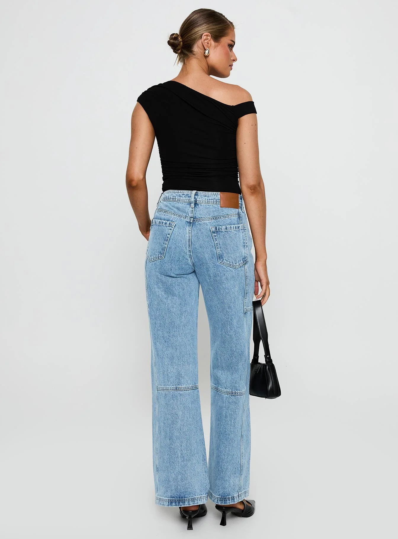 Chad Cargo Jeans Mid Wash Denim