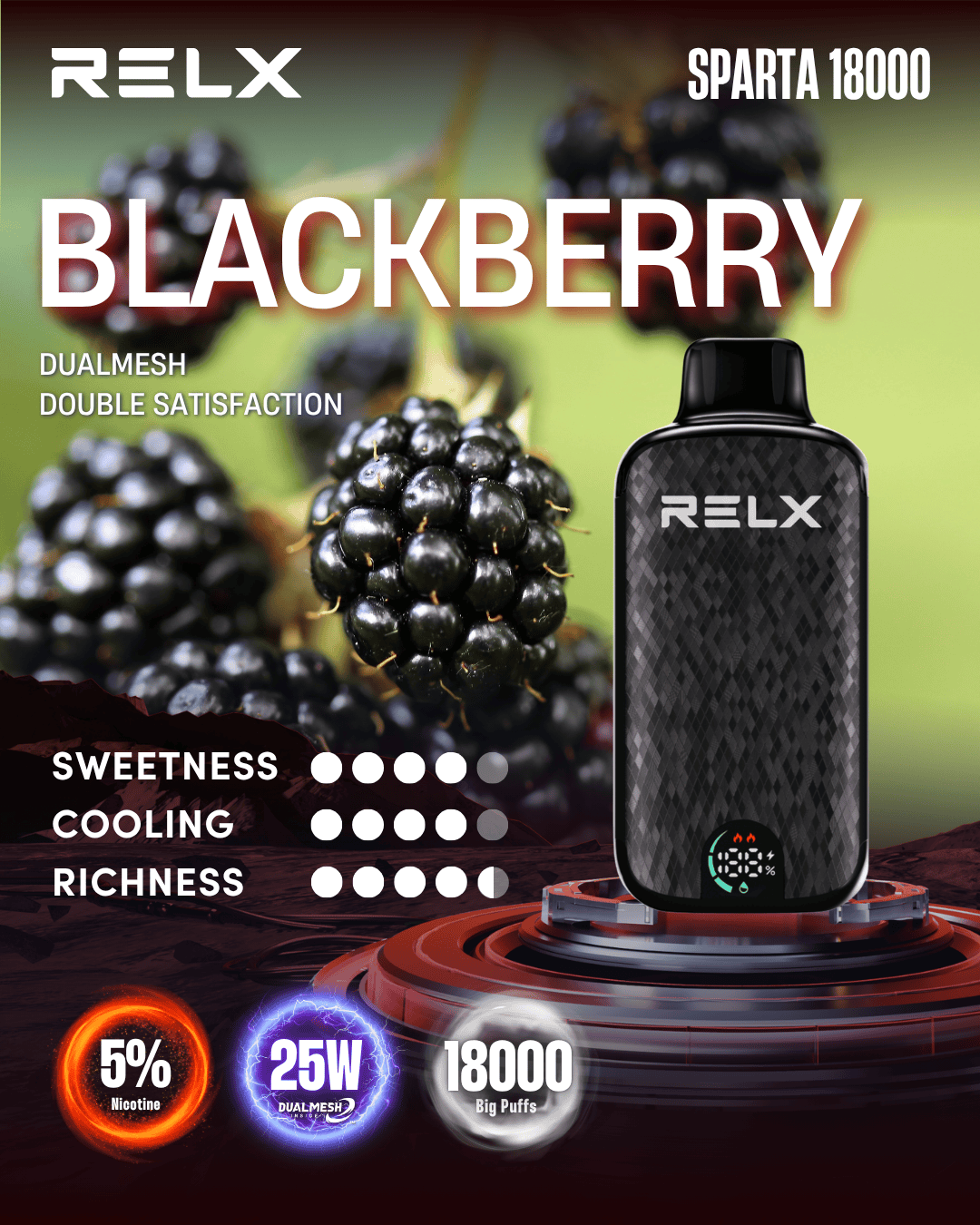 RELX SPARTA Blackberry -ALIVAPEAUS
