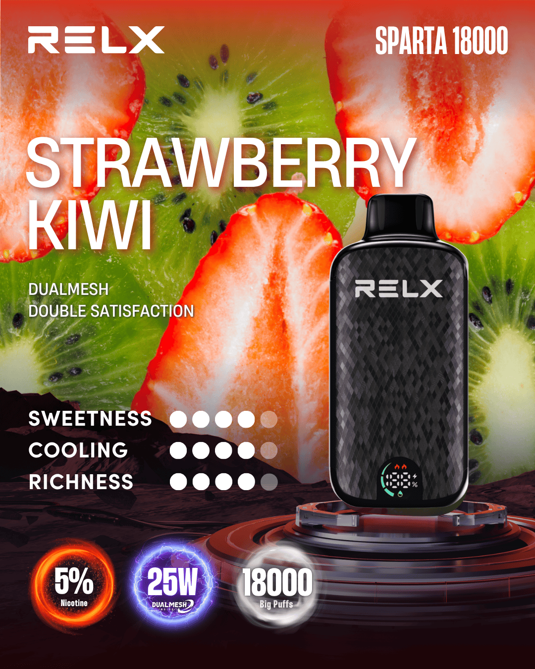 RELX SPARTA Strawberry Kiwi -ALIVAPEAUS