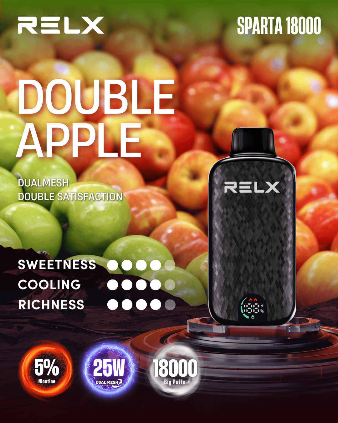 RELX SPARTA Double Apple -ALIVAPEAUS