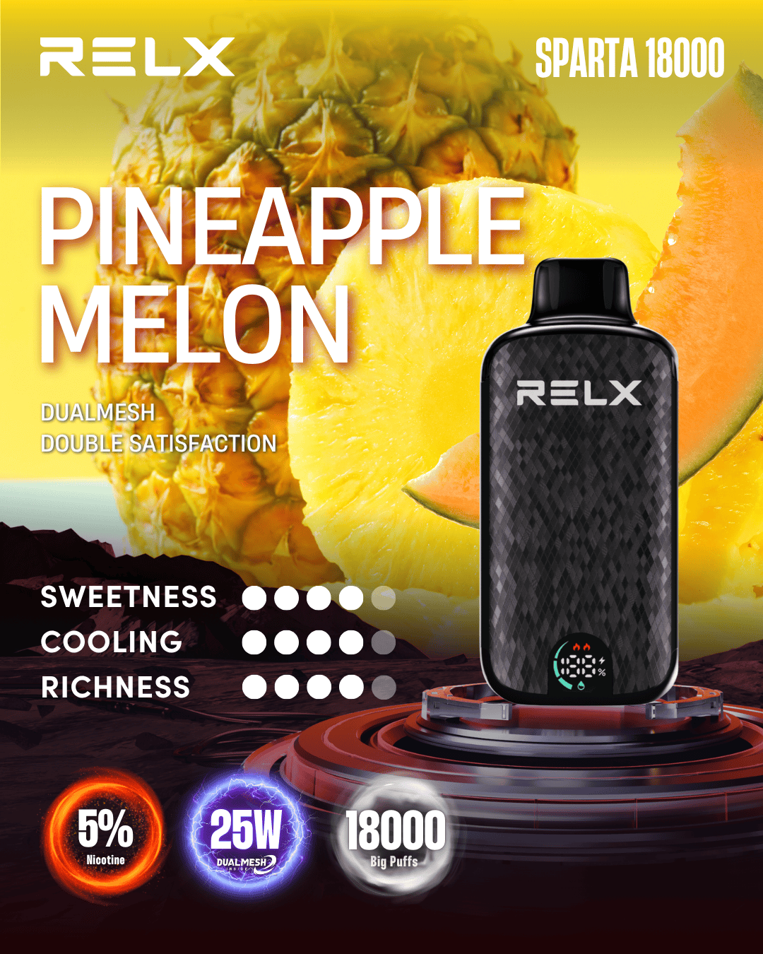 RELX SPARTA Pineapple Melon -ALIVAPEAUS