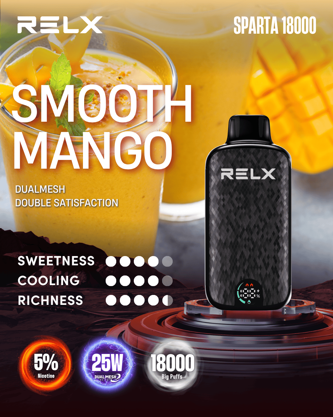 RELX SPARTA Smooth Mango -ALIVAPEAUS