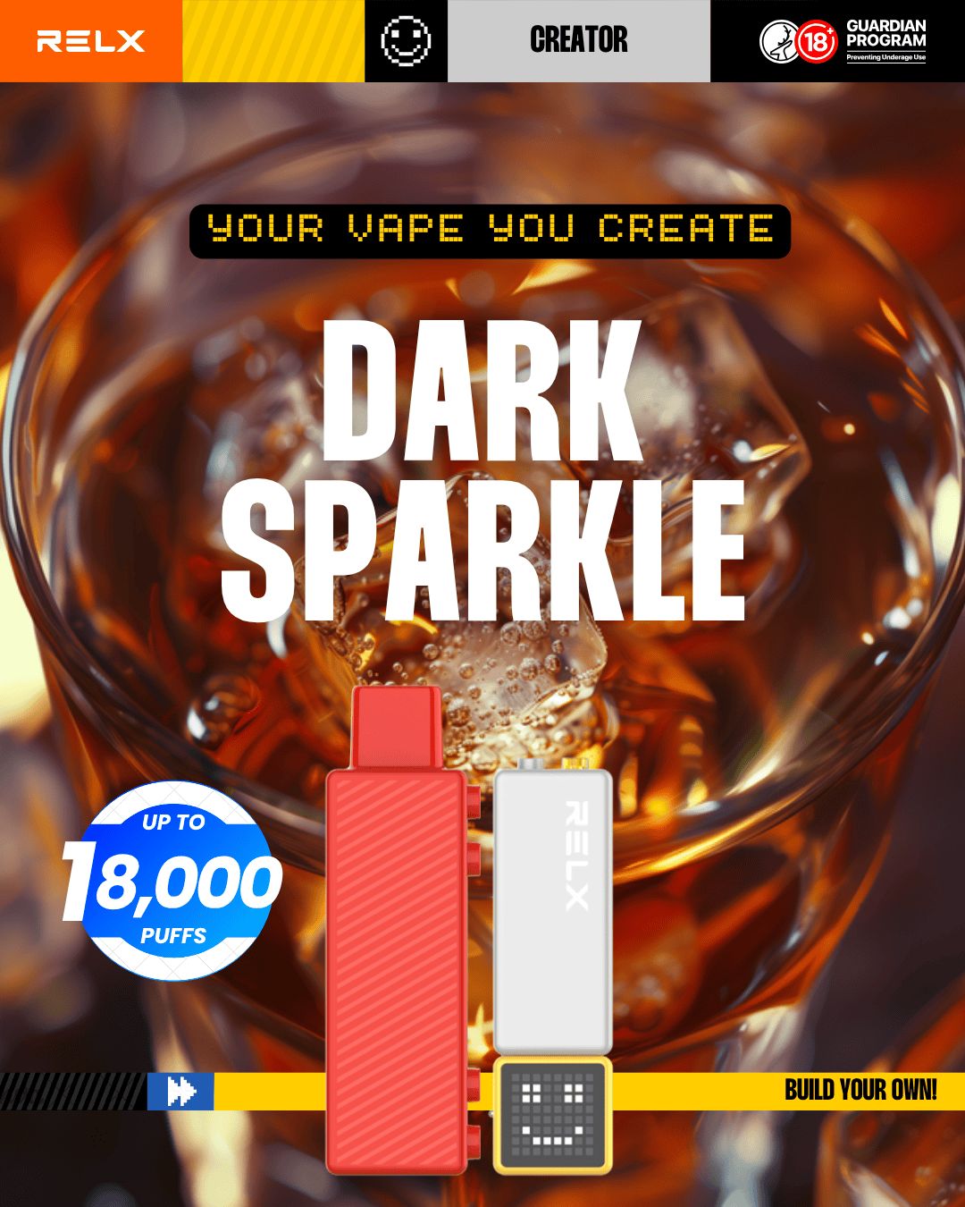 RELX Creator  Dark Sparkle 18000 Puffs -ALIVAPEAUS