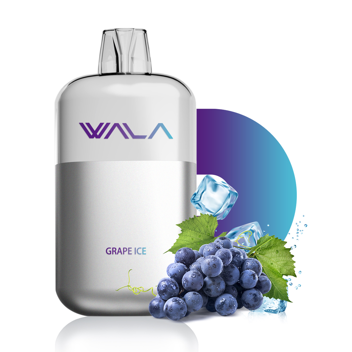 Wala POP 10000 Puffs – Grape Ice -ALIVAPEAUS