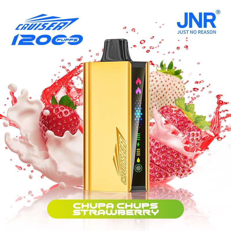 JNR Cruiser 12000 Puffs –Chupa Chups Strawberry -ALIVAPEAUS