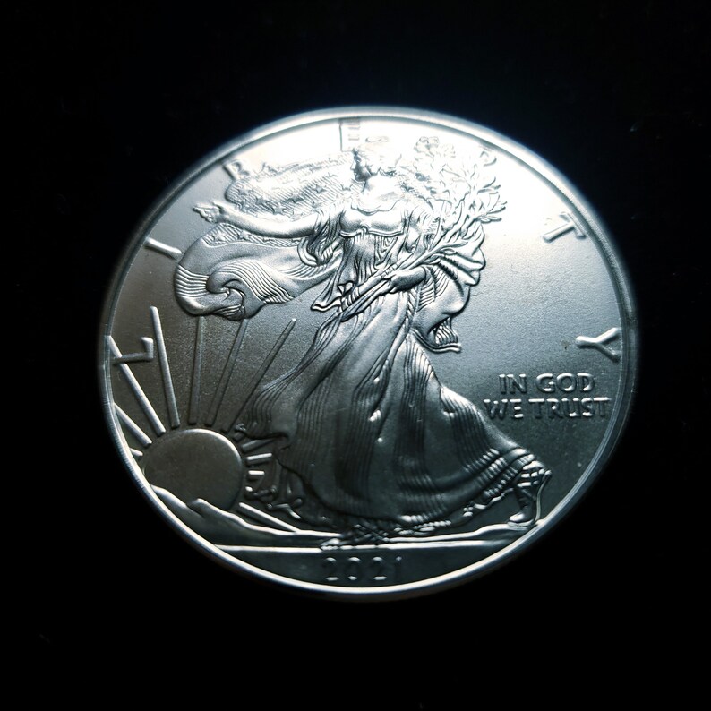 2021  American Silver Eagle BU  -  1 Oz .999 Silver-  . Type I    Lot#  365 - usacoinsstore