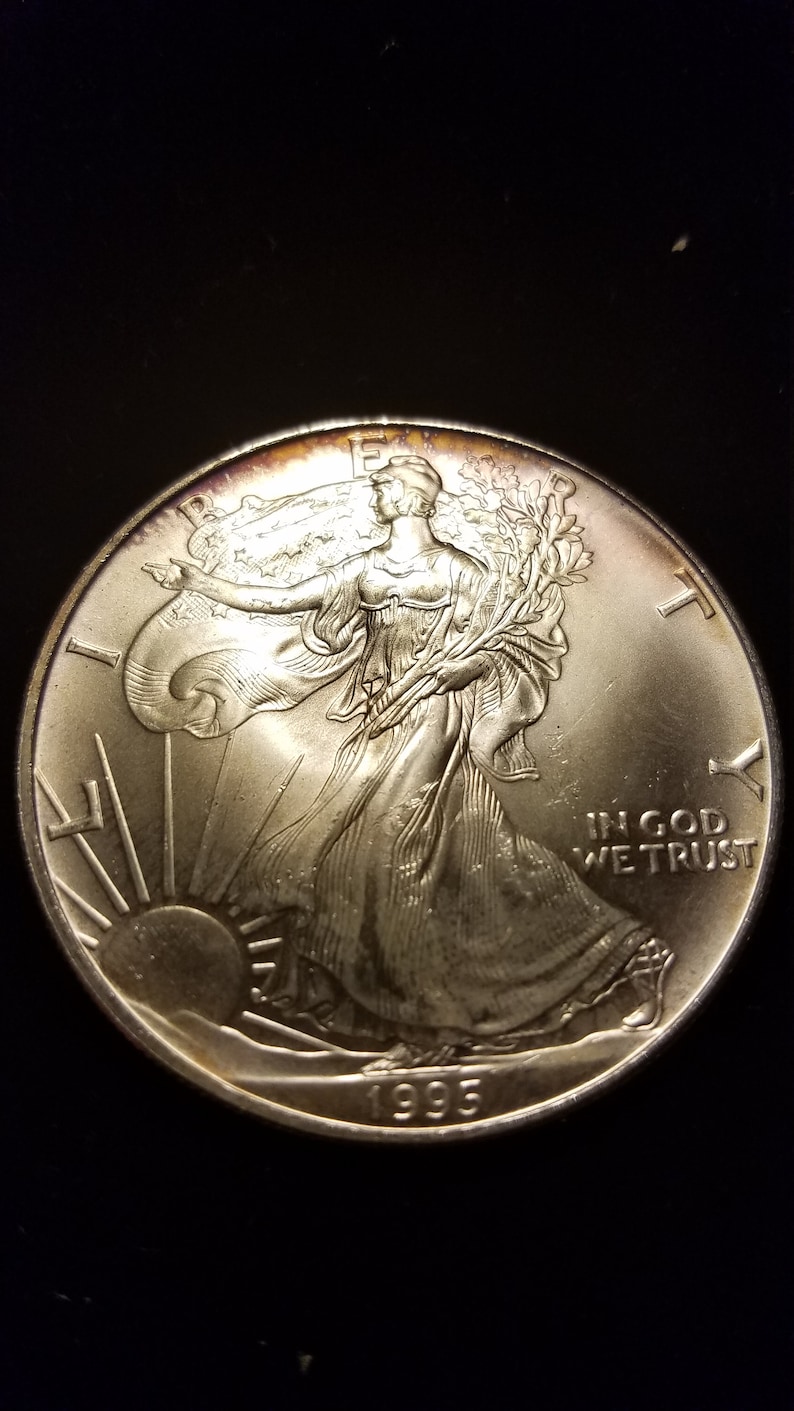 1995  American Silver Eagle    -  1 Oz .999 Silver - Key Date ! # 820 - usacoinsstore