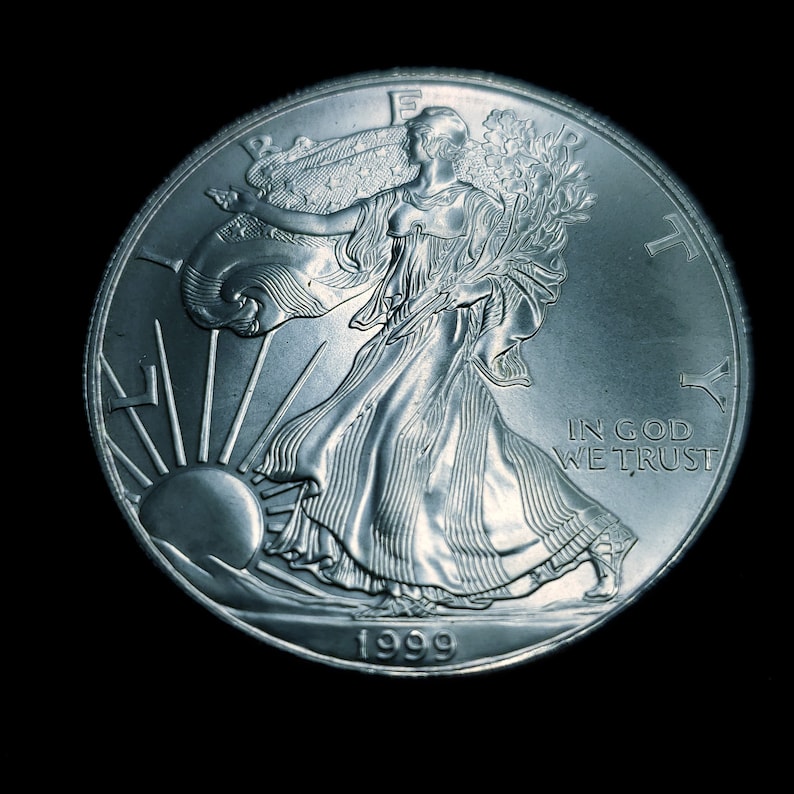 1999   American Silver Eagle  Key Date!   -  1 Oz .999  Lot# 82 - usacoinsstore