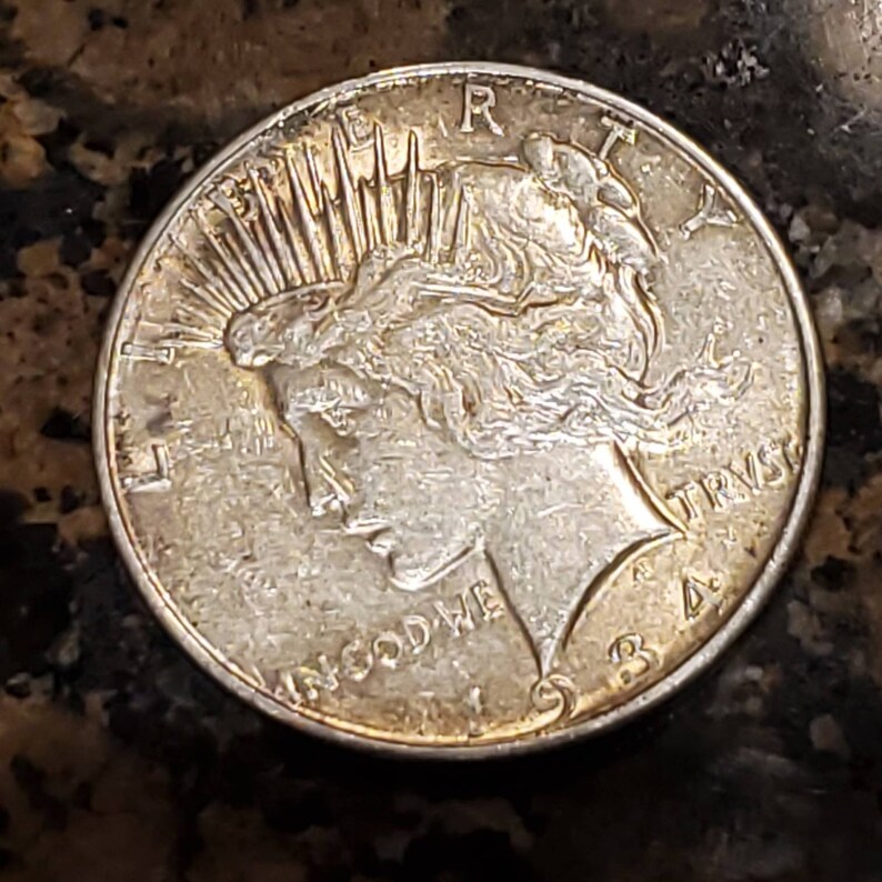 1934 D  United States Silver Peace Dollar  XF+   lot #720 - usacoinsstore