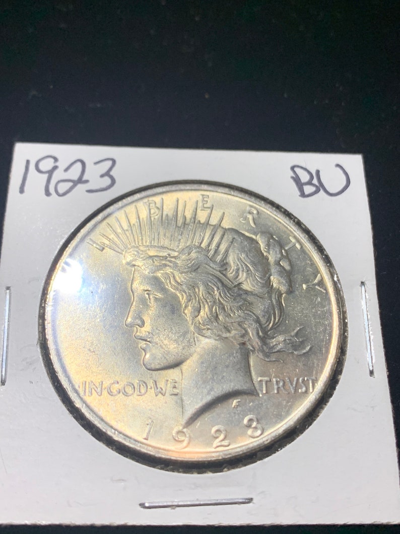 1923 Silver Peace Dollar Coin -  BU !  Lot# 1377 - usacoinsstore