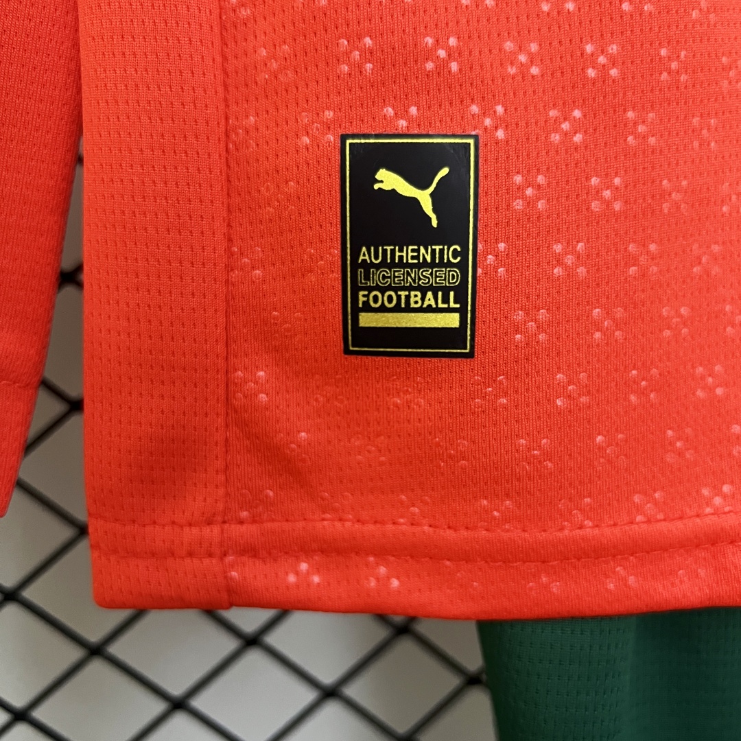 Kid's Portugal Home Long Sleeve Jersey+Shorts 2025