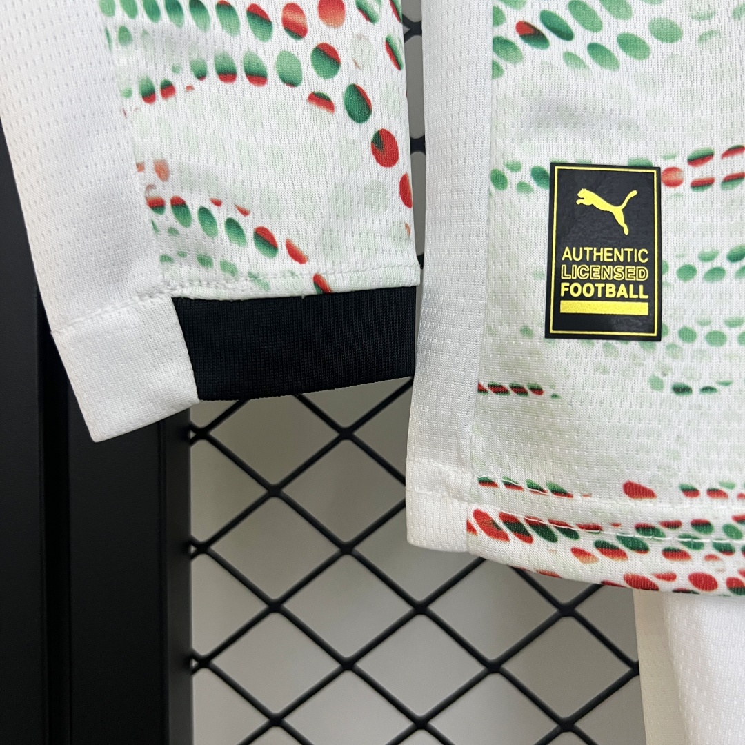 Kid's Portugal Away Long Sleeve Jersey+Shorts 2025