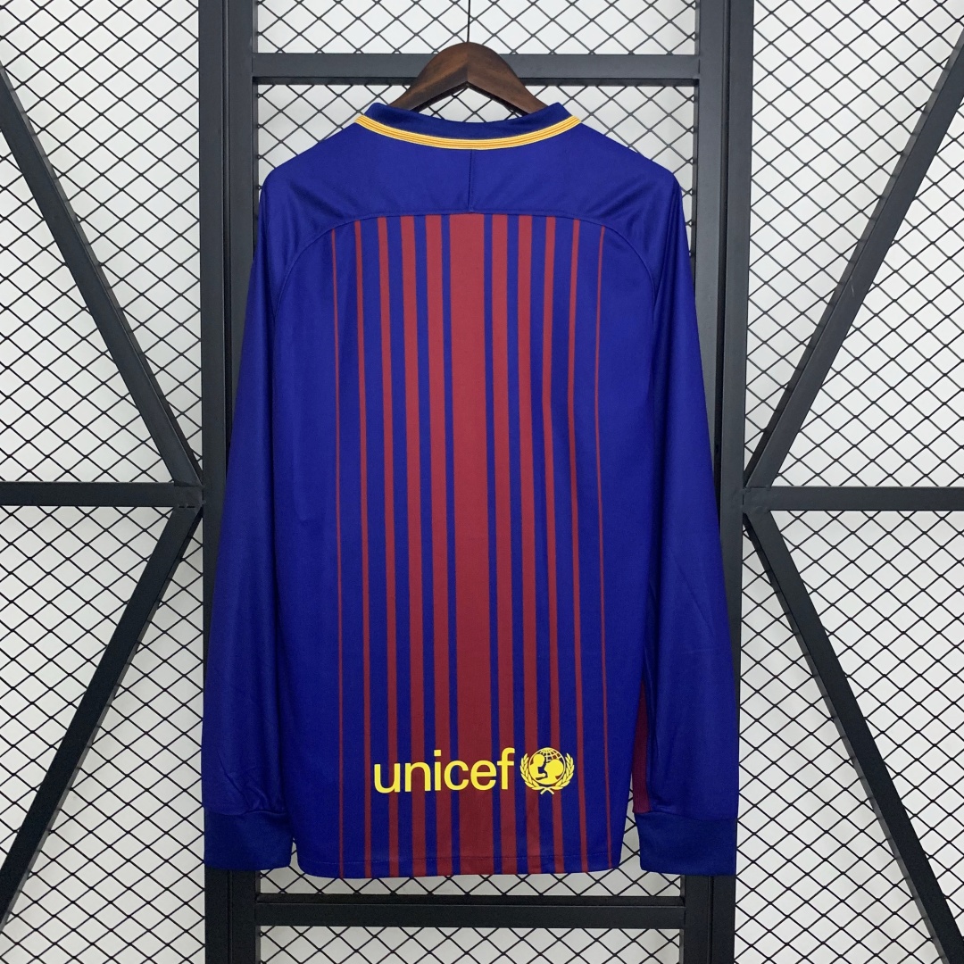 Retro Barcelona Home Long Sleeve Jersey 2017/18