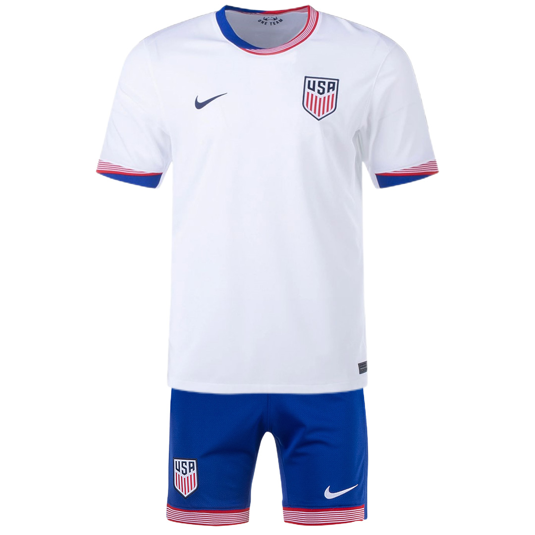 Kid's USMNT USA  Home Jersey+Shorts Copa America 2024