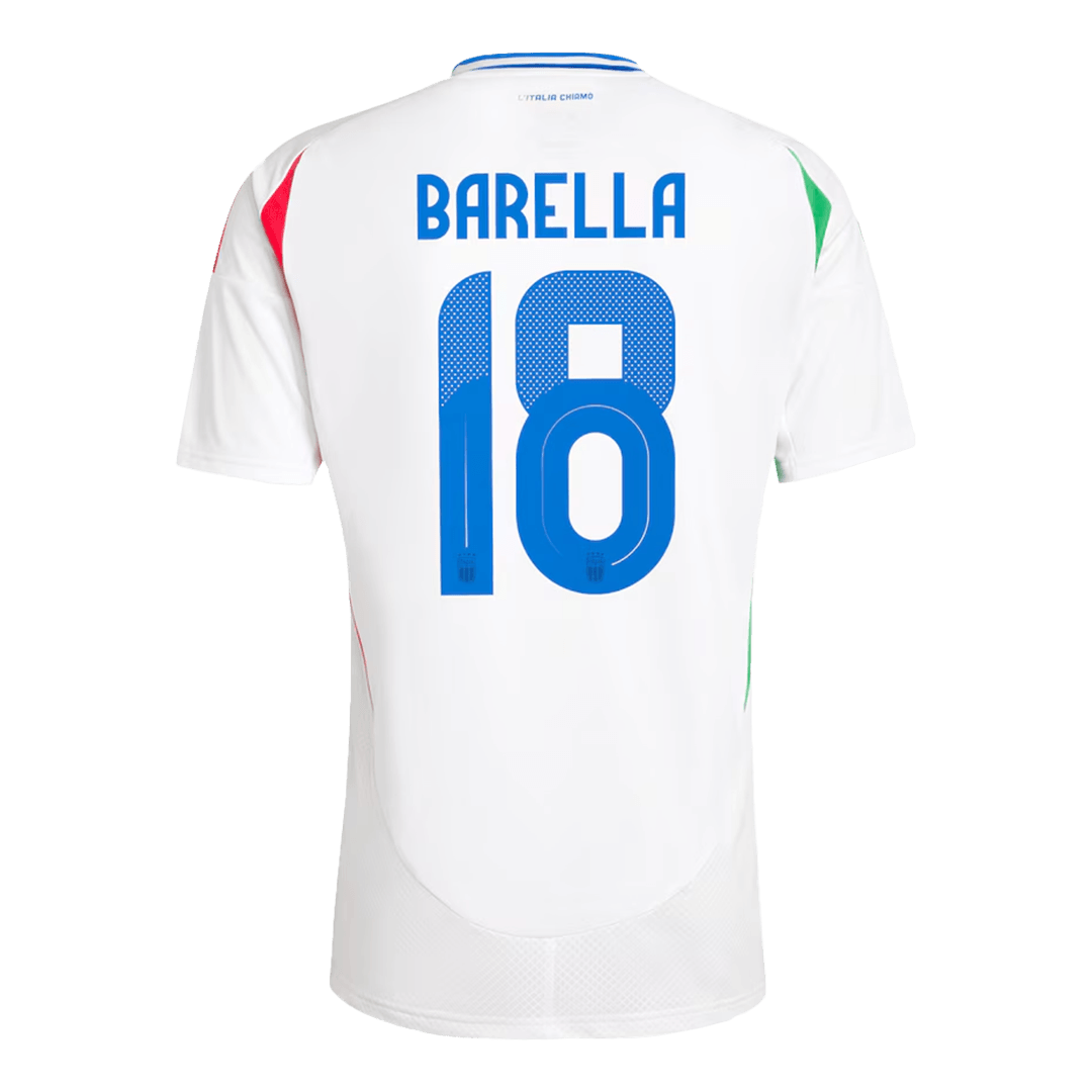 Nicolo Barella #18 Italy Away Jersey EURO 2024