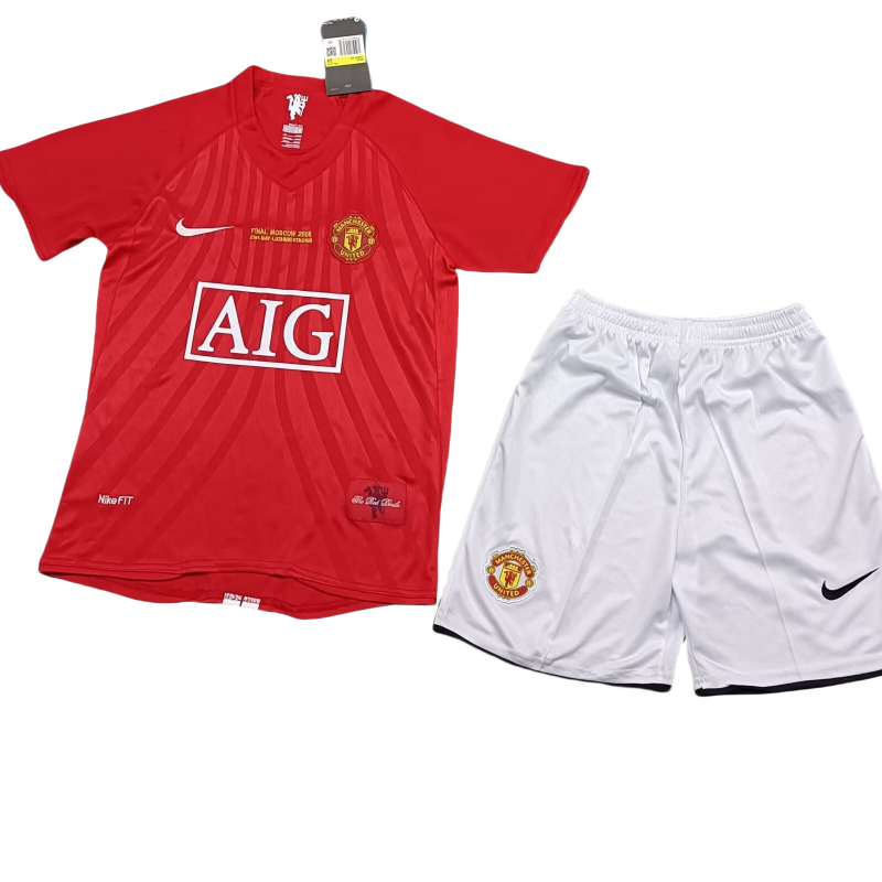 Kid's Retro Manchester United Home Kit 2007/08