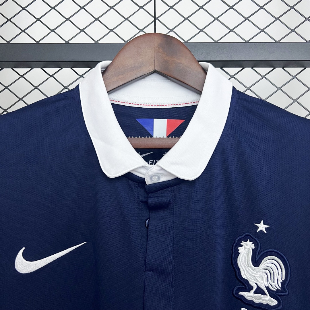 France Rertro Home Long Sleeve Jersey 2014