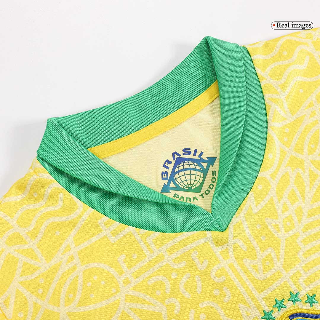 Kid's Brazil Home Jersey+Shorts Copa America 2024