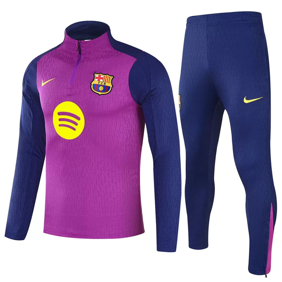 Kid's Barcelona 1/4 Zipper Sweat Kit(Top+Pants) Purple 2025/26