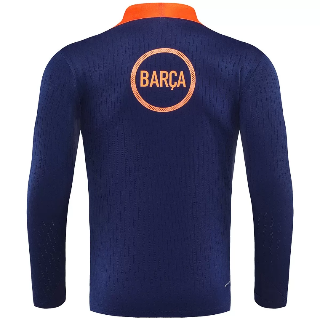 Barcelona 1/4 Zipper Sweat Kit(Top+Pants) Navy&Orange 2025/26