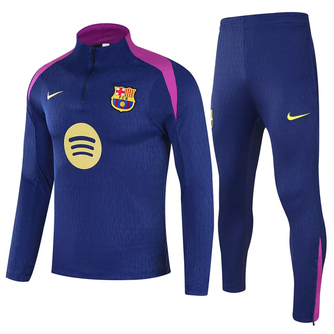 Kid's Barcelona 1/4 Zipper Sweat Kit(Top+Pants) Navy 2025/26
