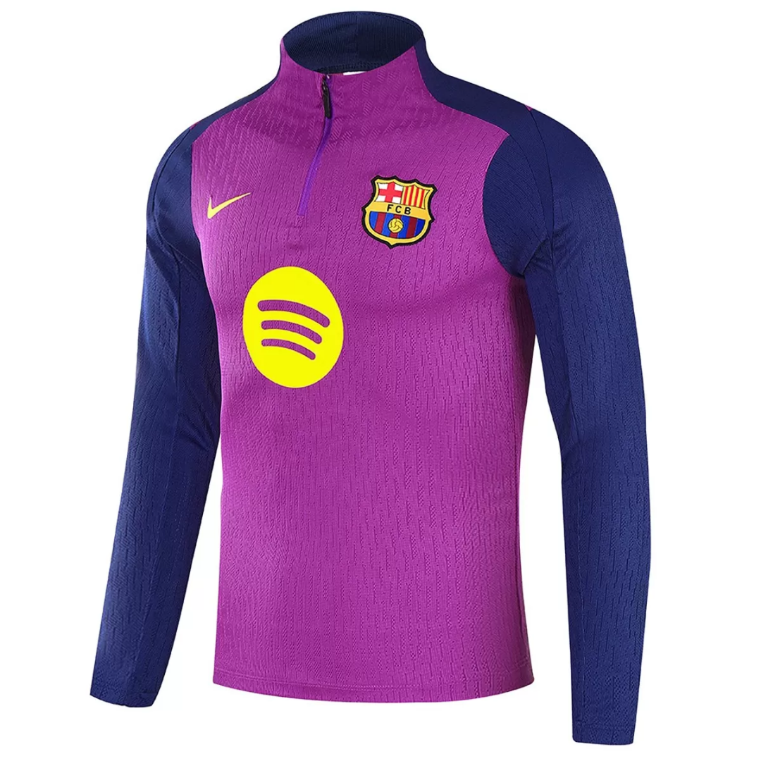 Barcelona 1/4 Zipper Sweat Kit(Top+Pants) Purple 2025/26