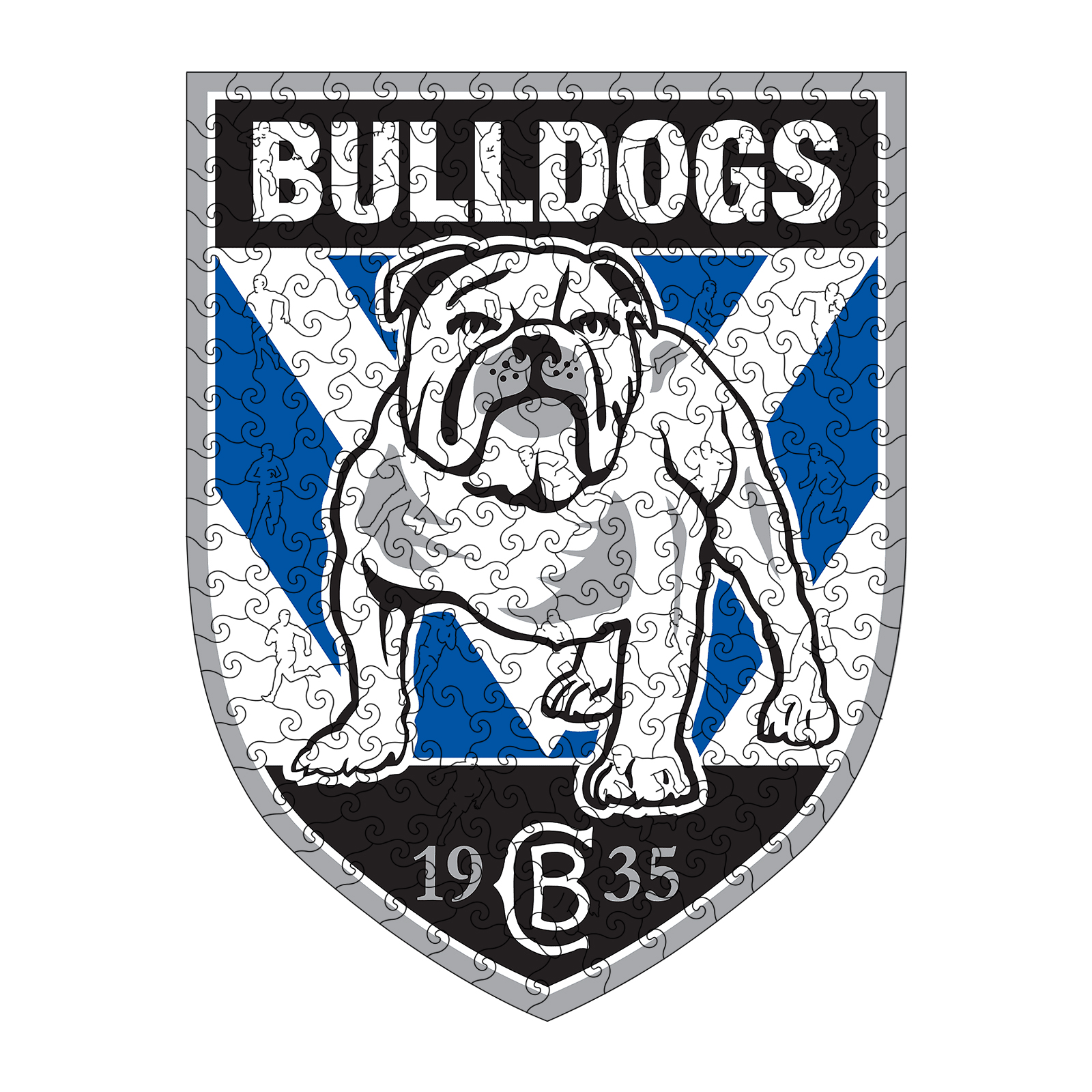Canterbury-Bankstown Bulldogs Logo Wooden Puzzle