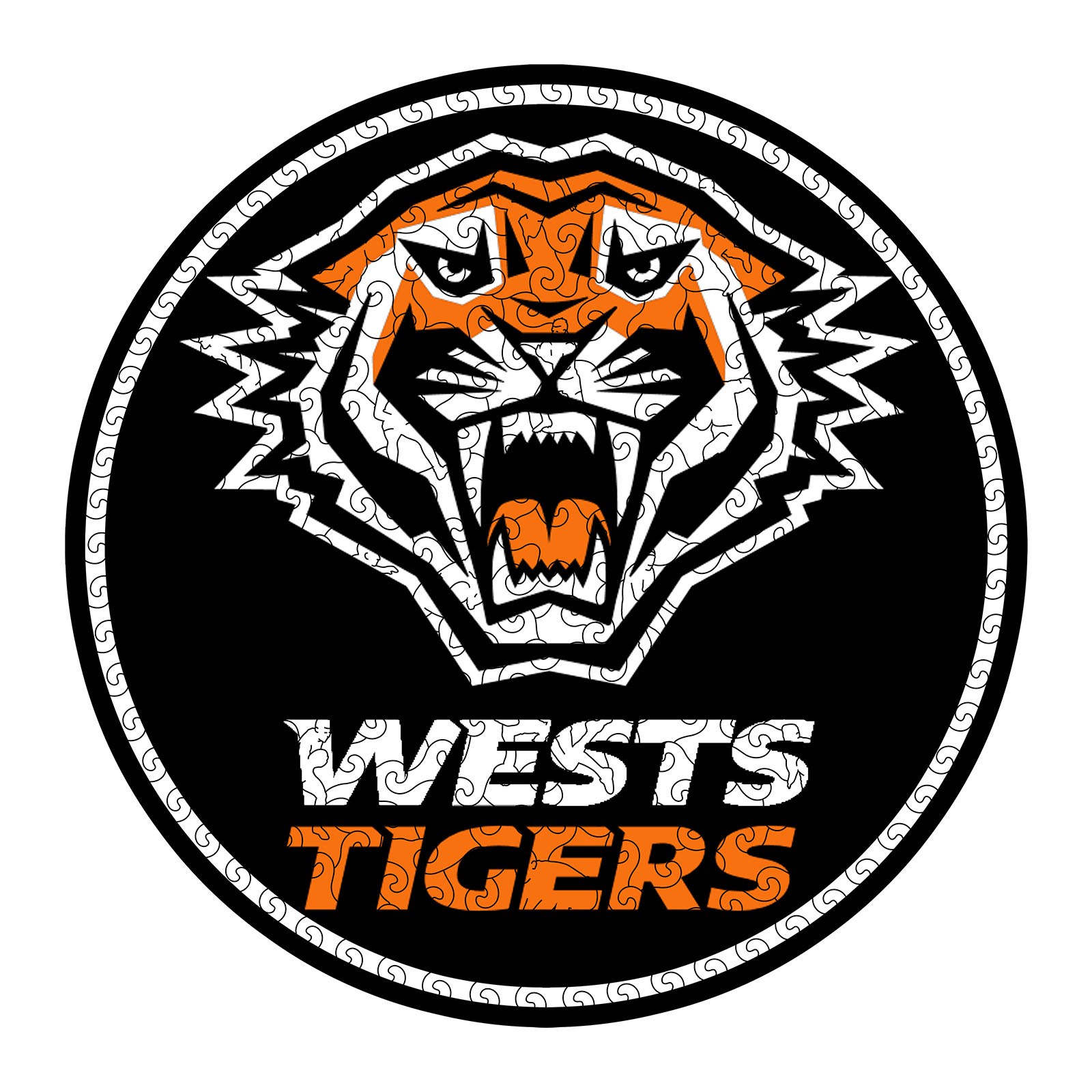 Wests Tigers Logo Wooden Puzzle