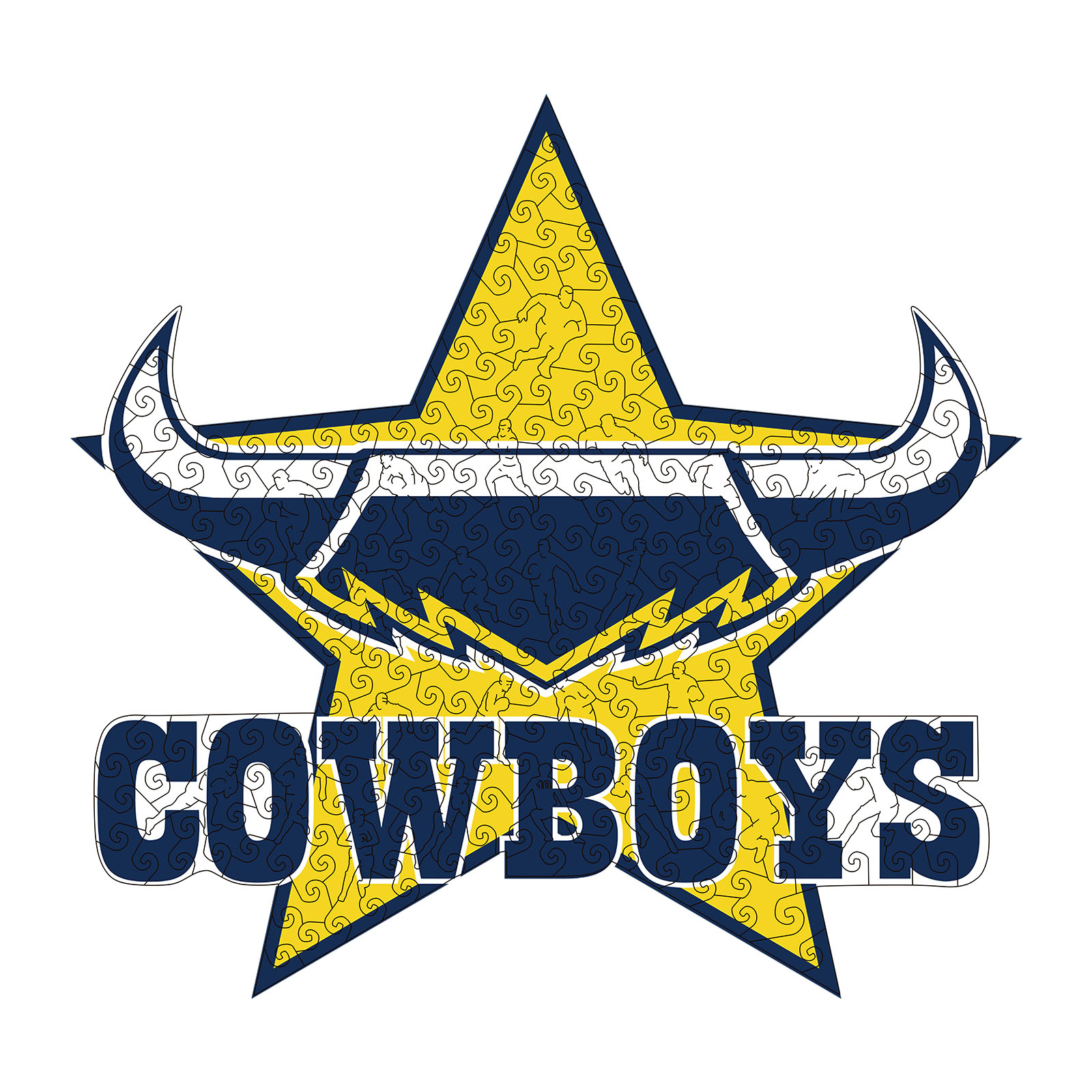 North Queensland Cowboys Logo Wooden Puzzle