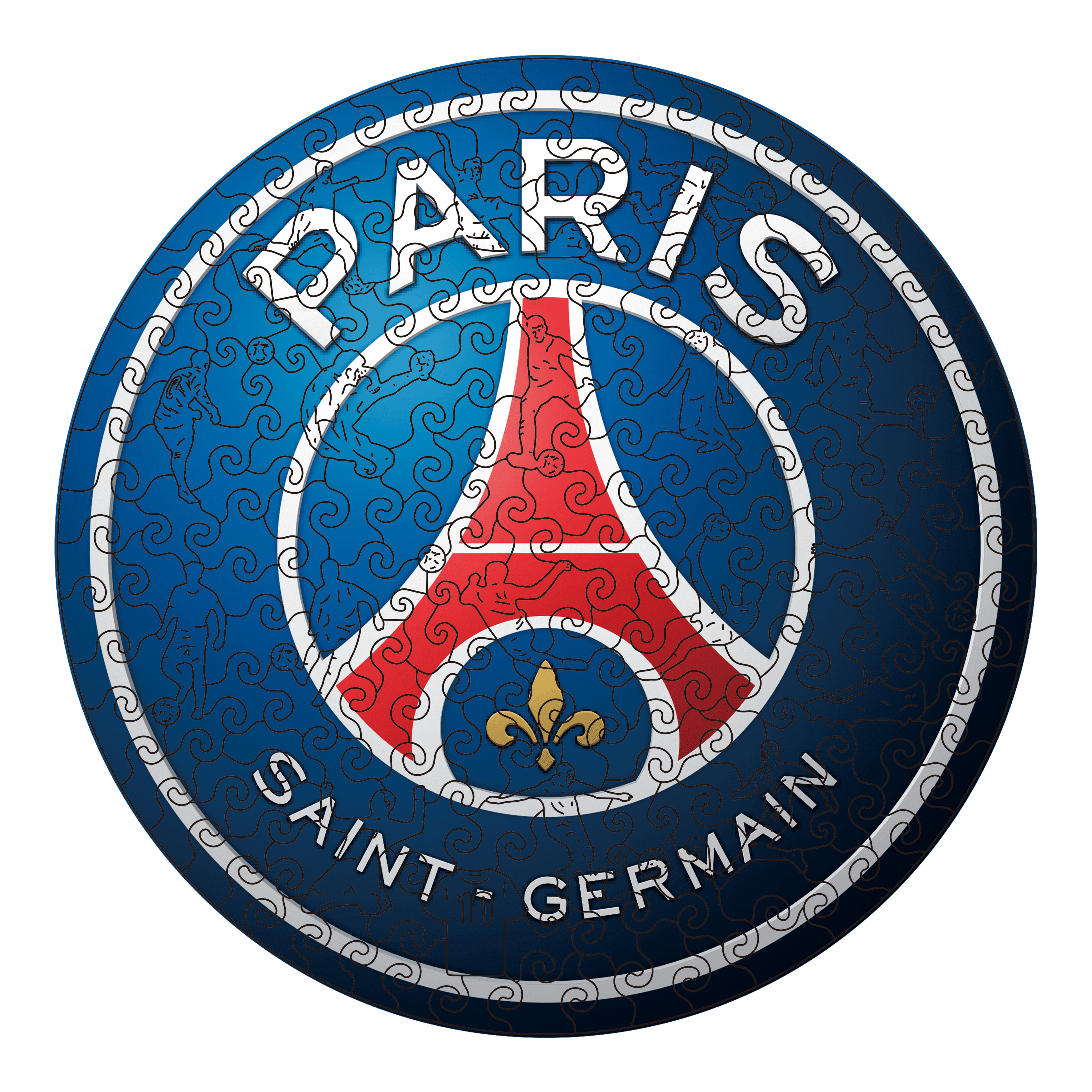 Paris Saint-Germain Logo Wooden Jigsaw Puzzle