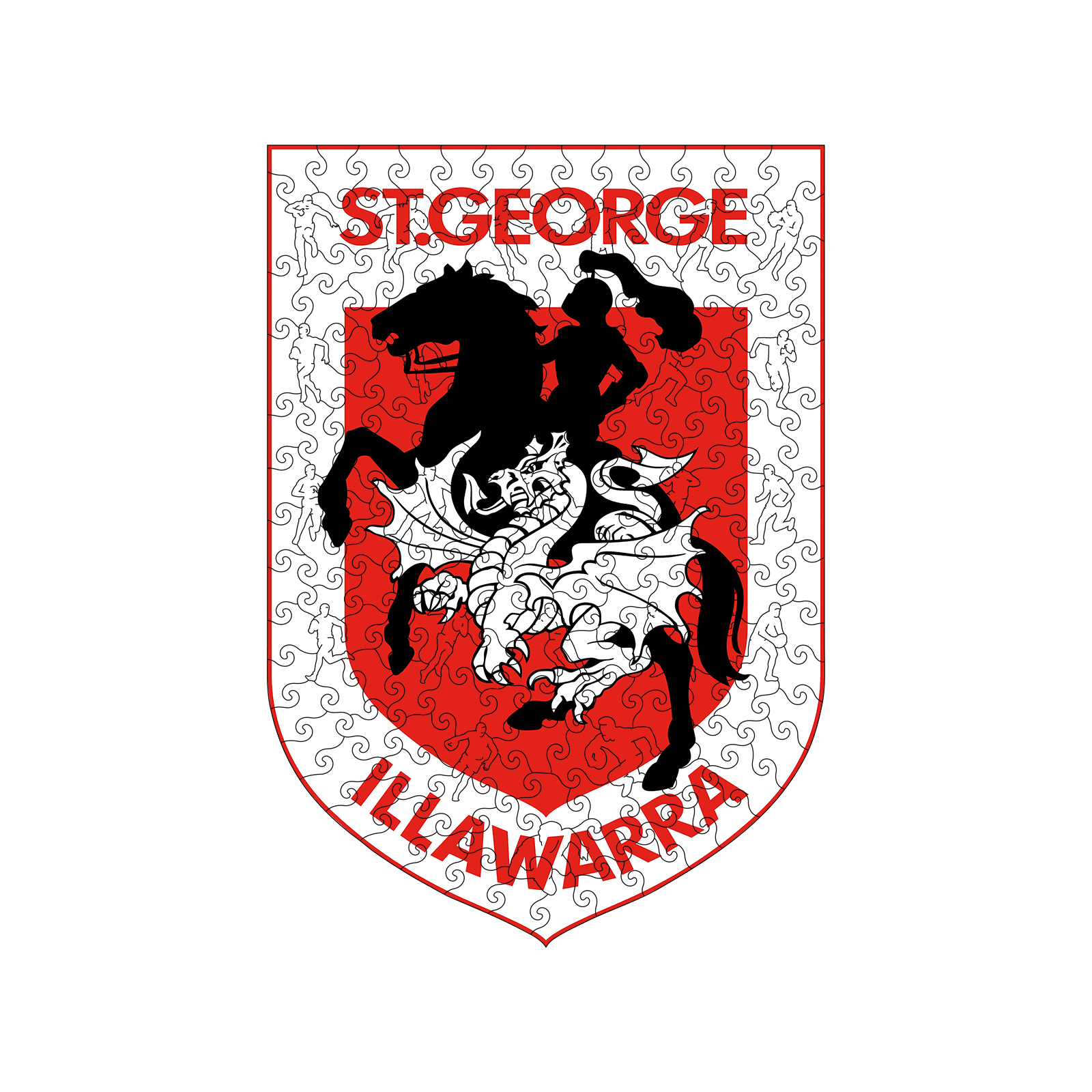 St George Illawarra Dragons Logo Wooden Puzzle