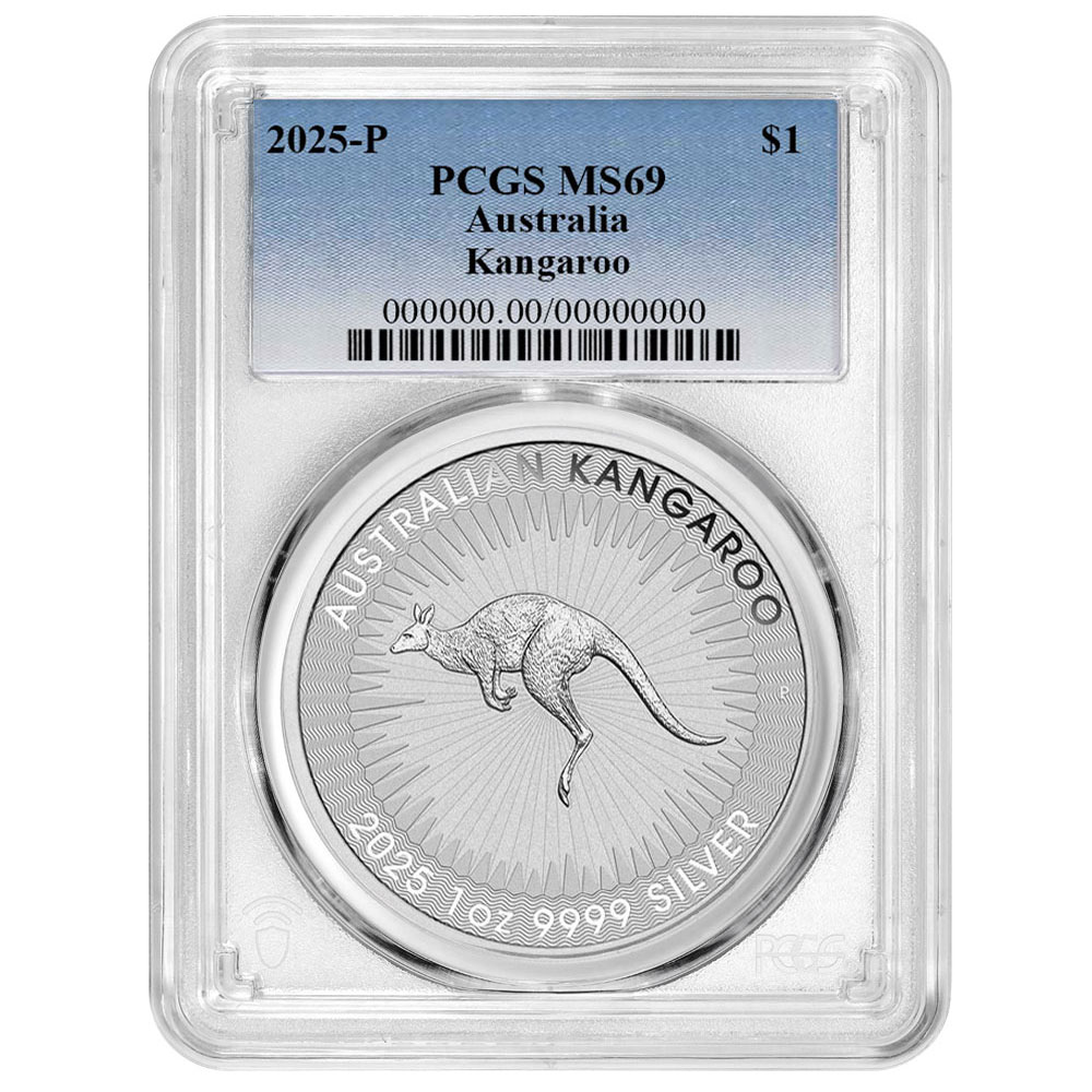2025 Australian 1 oz Silver Kangaroo Coin PCGS MS69 - Limited-time release price