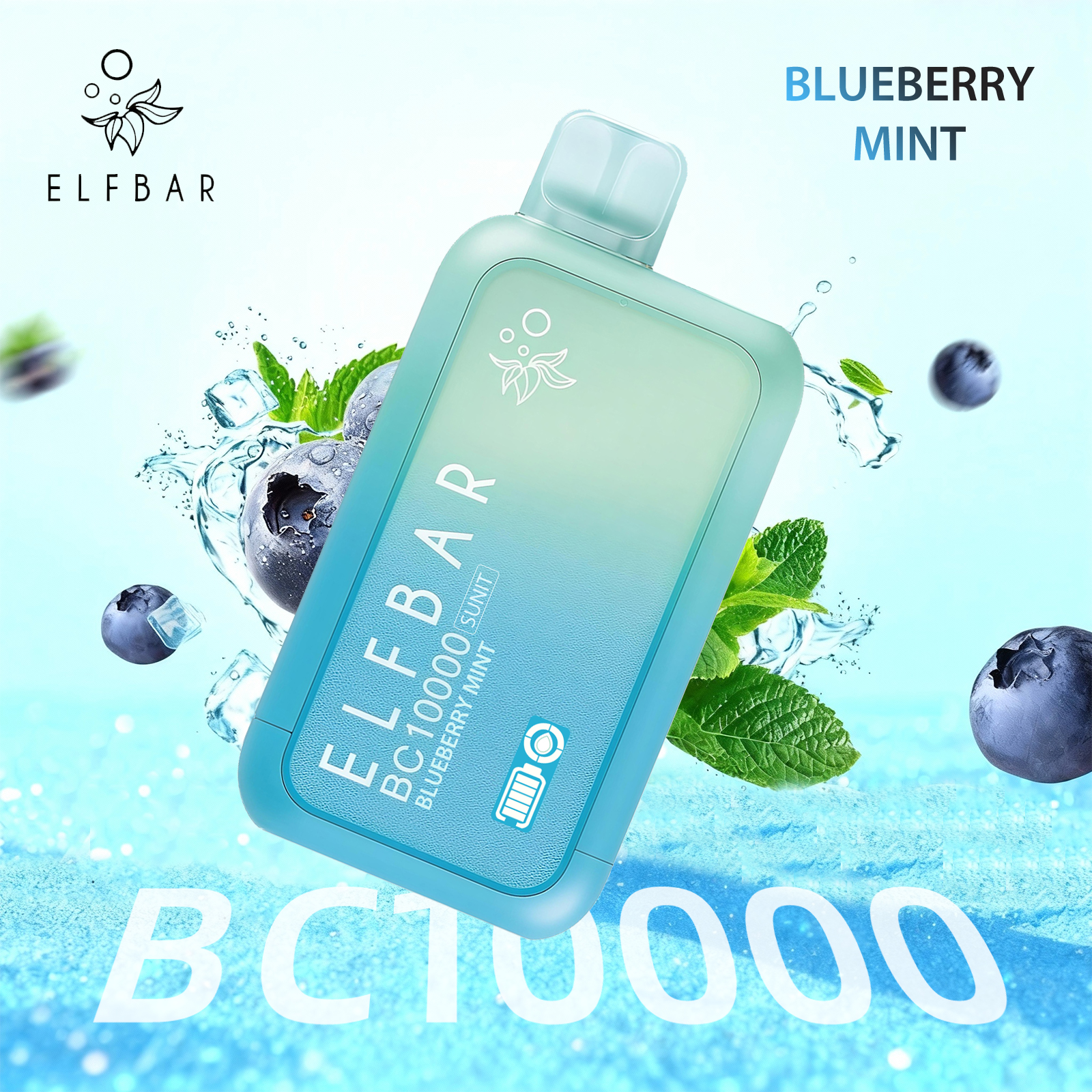 ELFBAR BC10000 Disposable Vape 2% Nic in UAE - Blueberry Mint