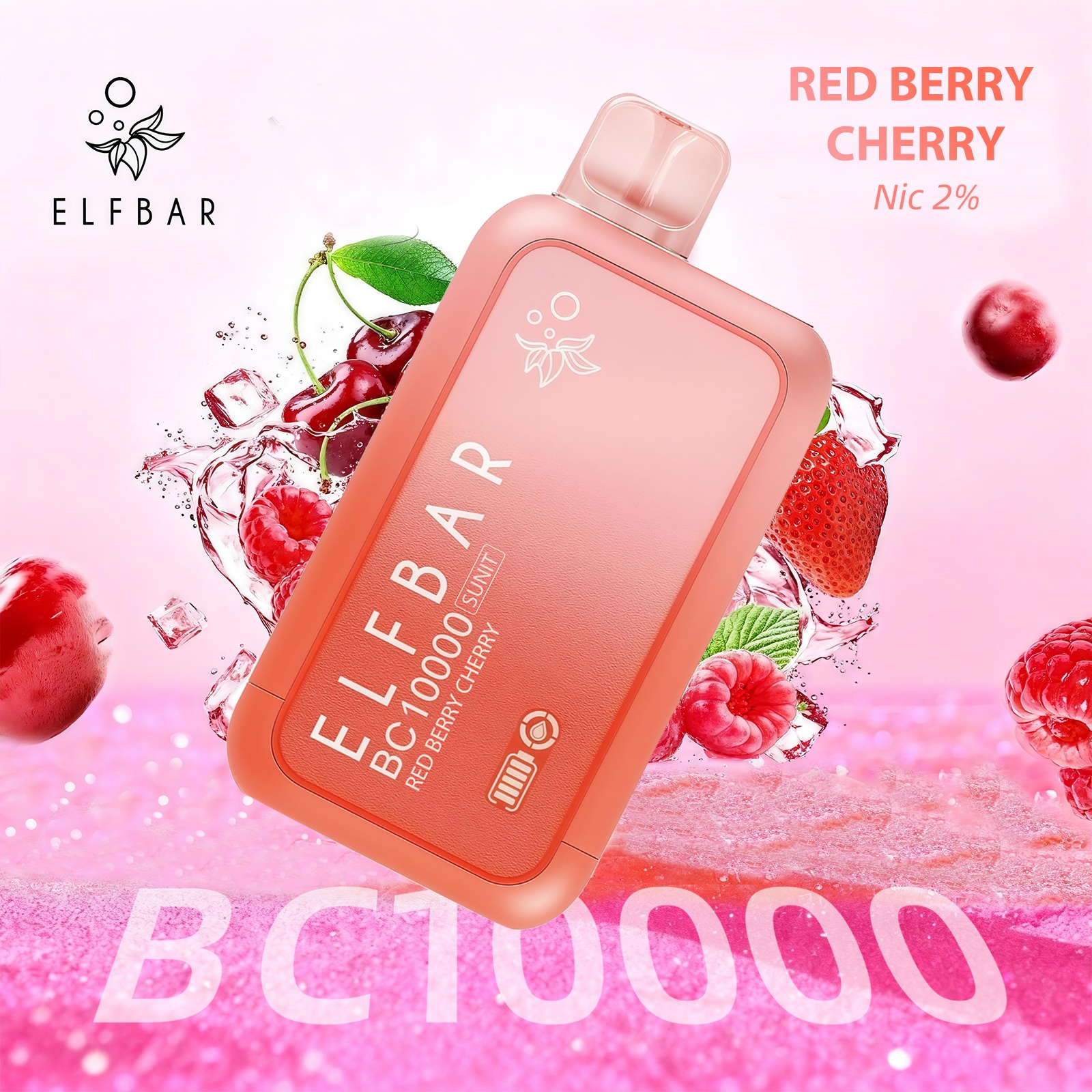 ELFBAR BC10000 Disposable Vape 2% Nic in UAE - Red Berry Cherry