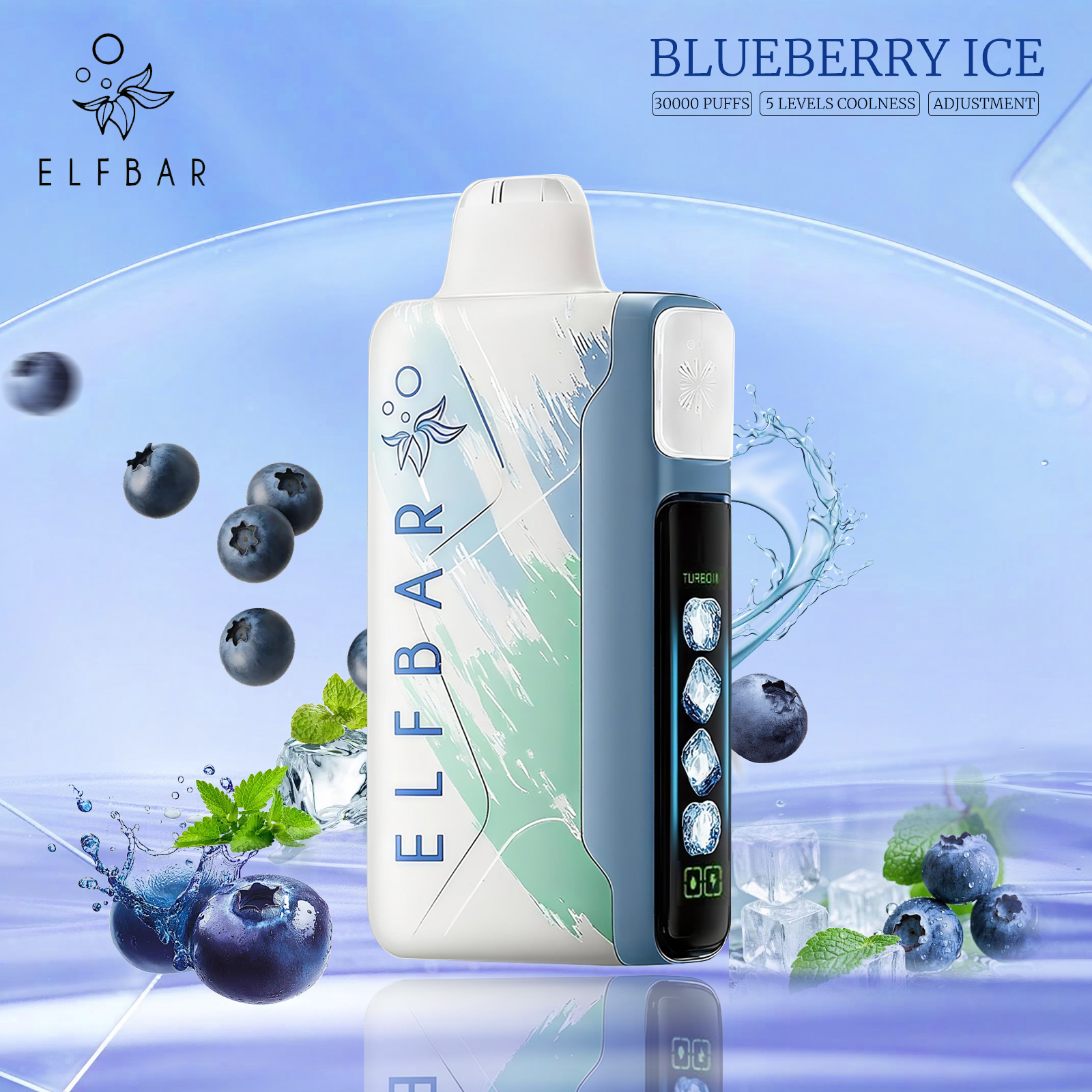 ELFBAR ICE KING 30000 Disposable Vape 5% Nic in UAE - Blueberry Ice
