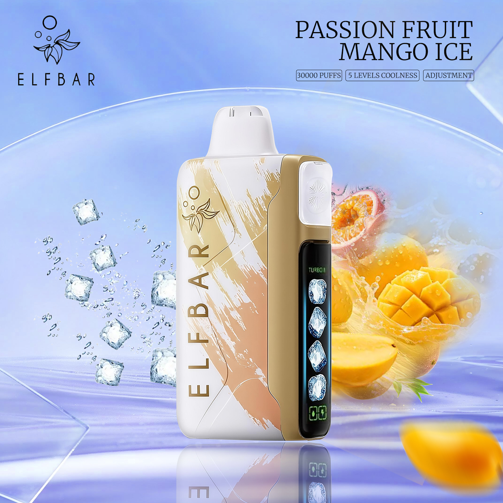 ELFBAR ICE KING 30000 Disposable Vape 5% Nic in UAE - Passion Fruit Mango Ice