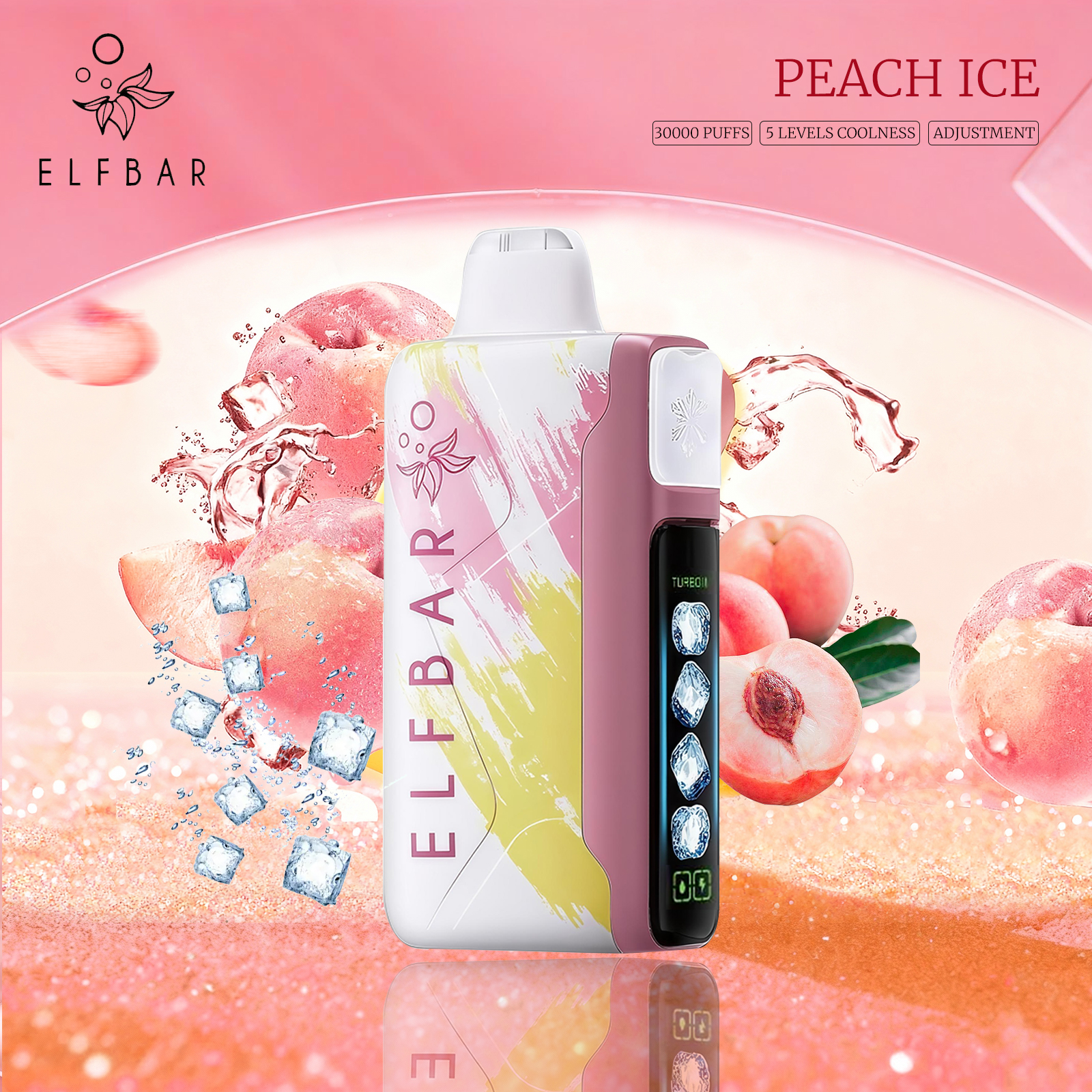 ELFBAR ICE KING 30000 Disposable Vape 5% Nic in UAE - Peach Ice