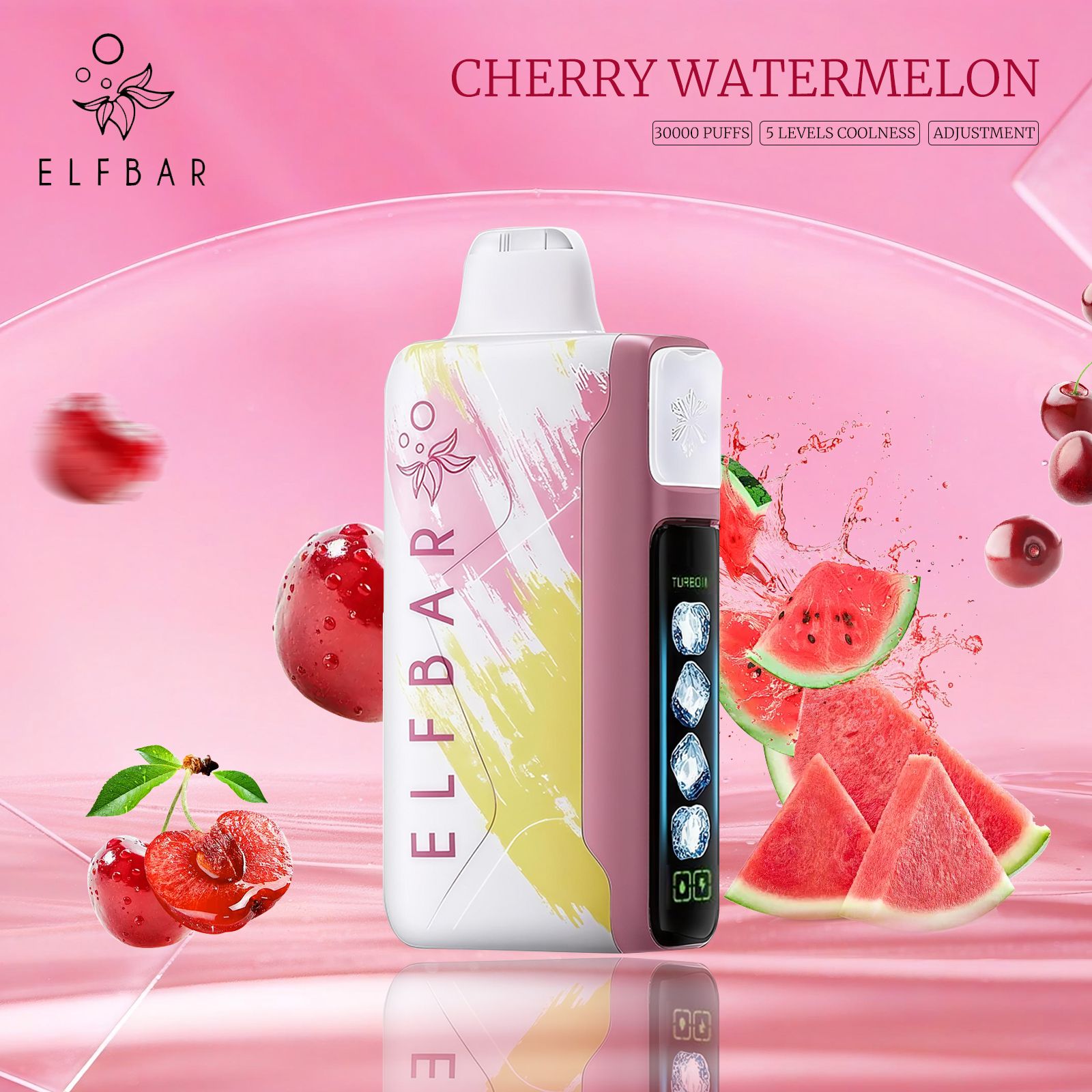 ELFBAR ICE KING 30000 Disposable Vape 5% Nic in UAE - Cherry Watermelon