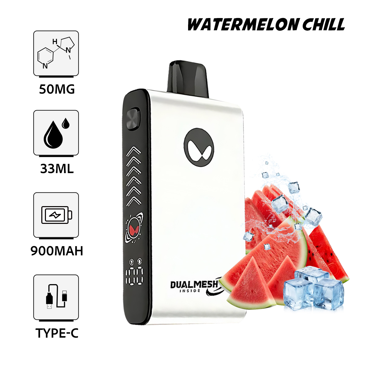 Waka Blade 50000 Puffs Disposable Vape (UAE) -Watermelon Chill (33ml / 5%)