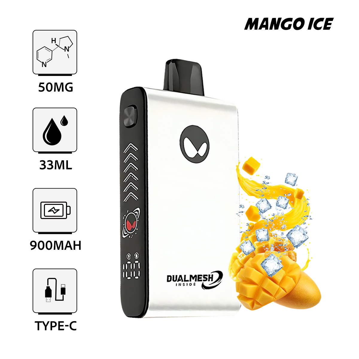 Waka Blade 50000 Puffs Disposable Vape (UAE) -Mango Ice (33ml / 5%)