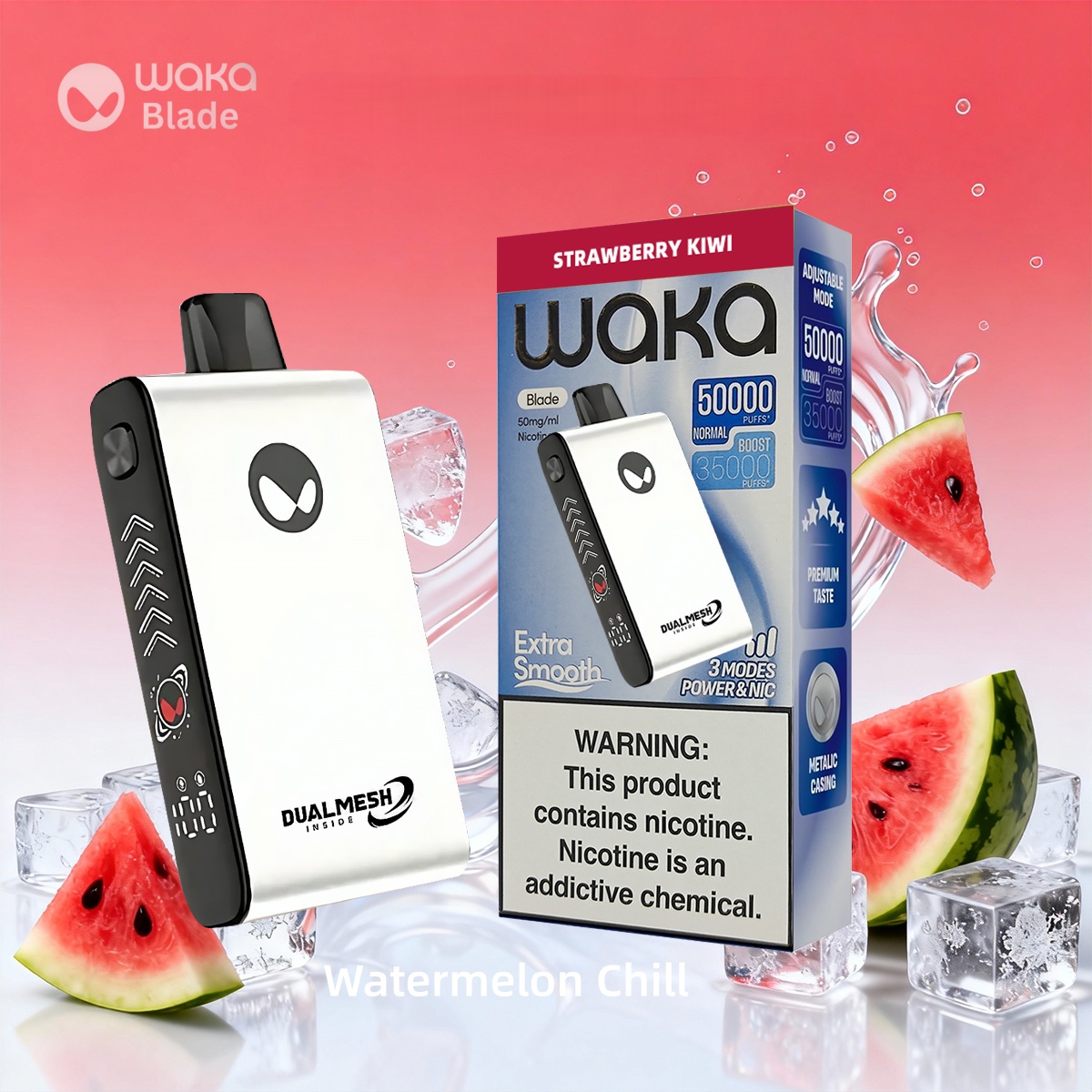 Waka Blade 50000 Puffs Disposable Vape (UAE) -Watermelon Chill (33ml / 5%)