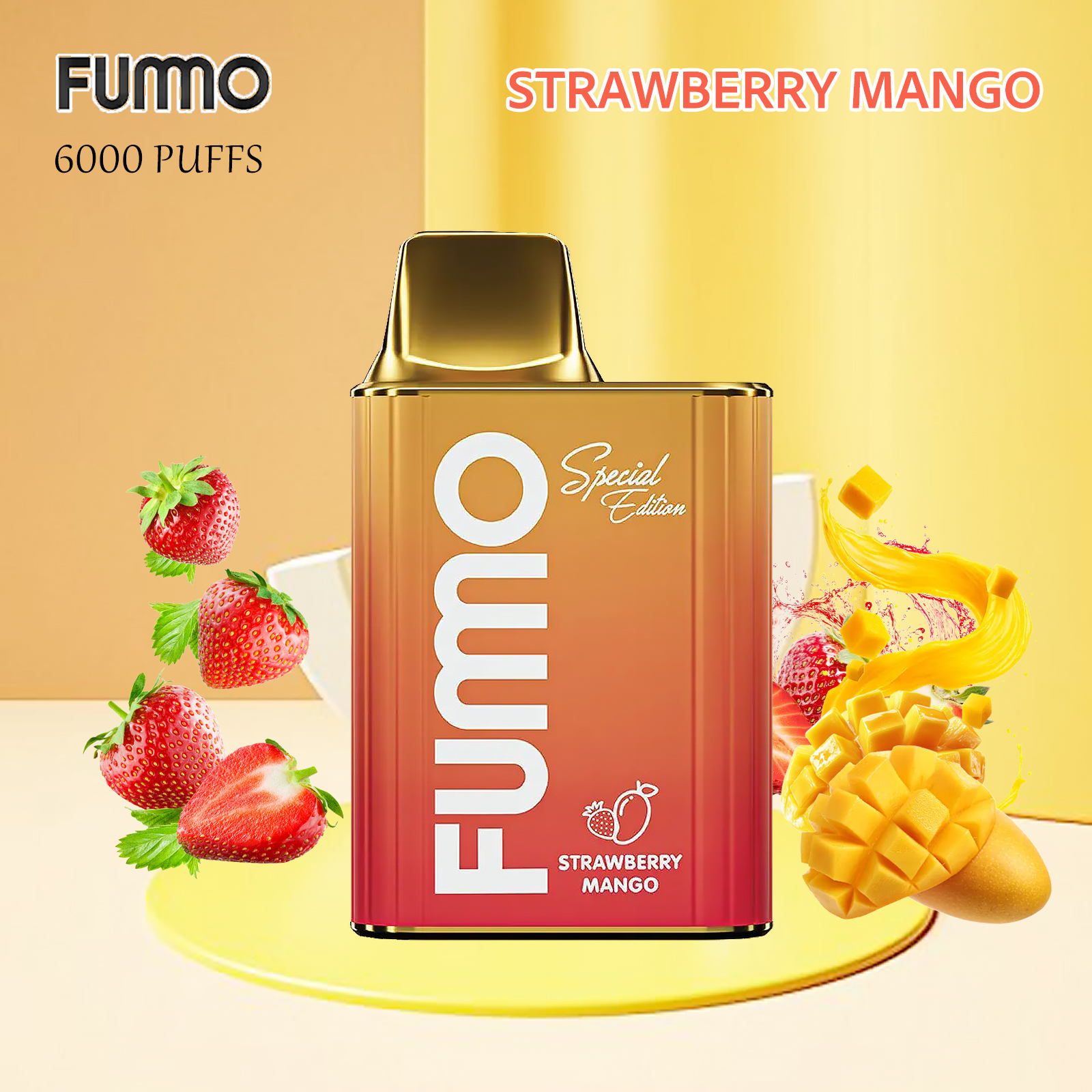 FUMO King6000 Disposable Vape 2% Nic in UAE- Strawberry Mango
