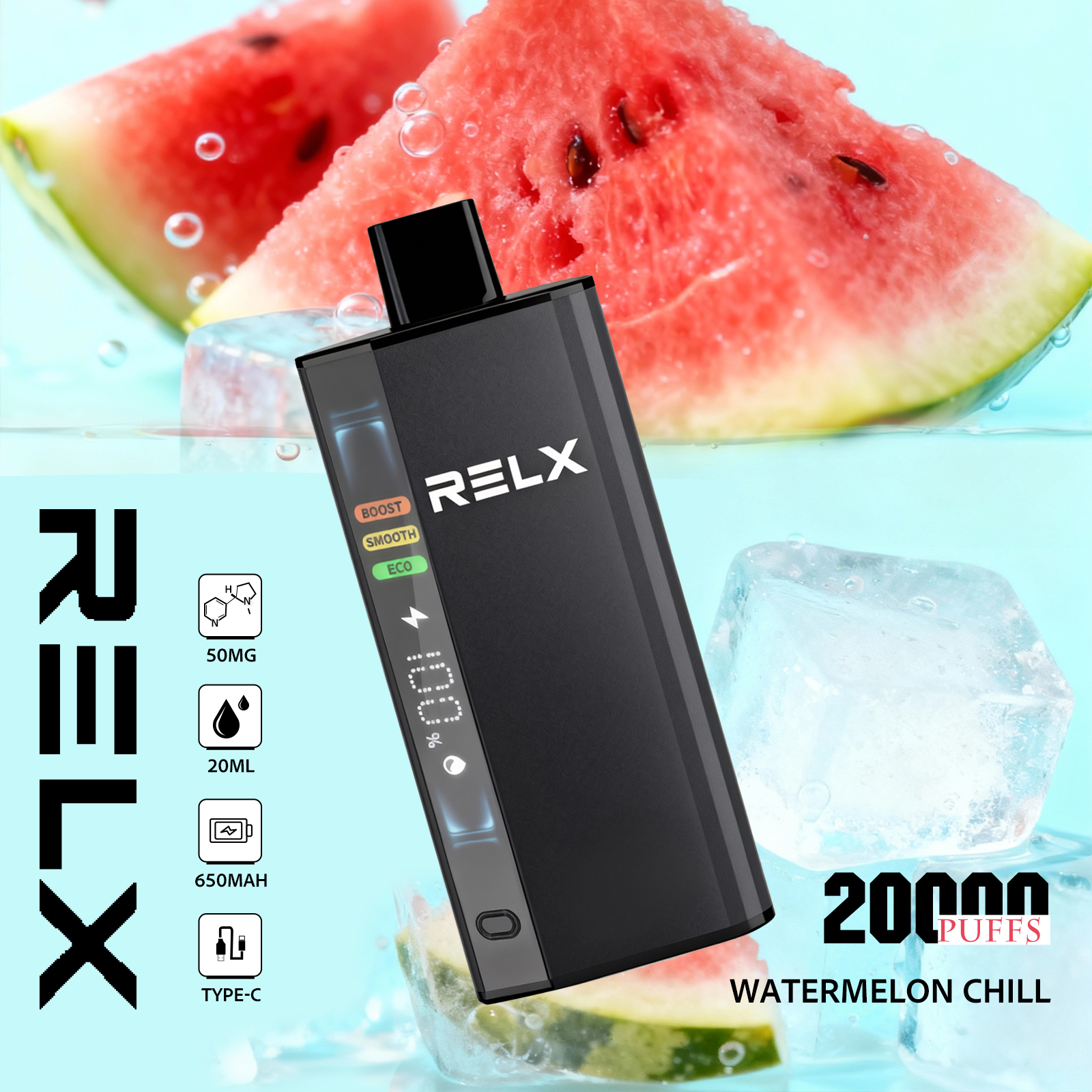 Watermelon Chill – RELX ACE 20000 Disposable Vape 50mg Nic | UAE