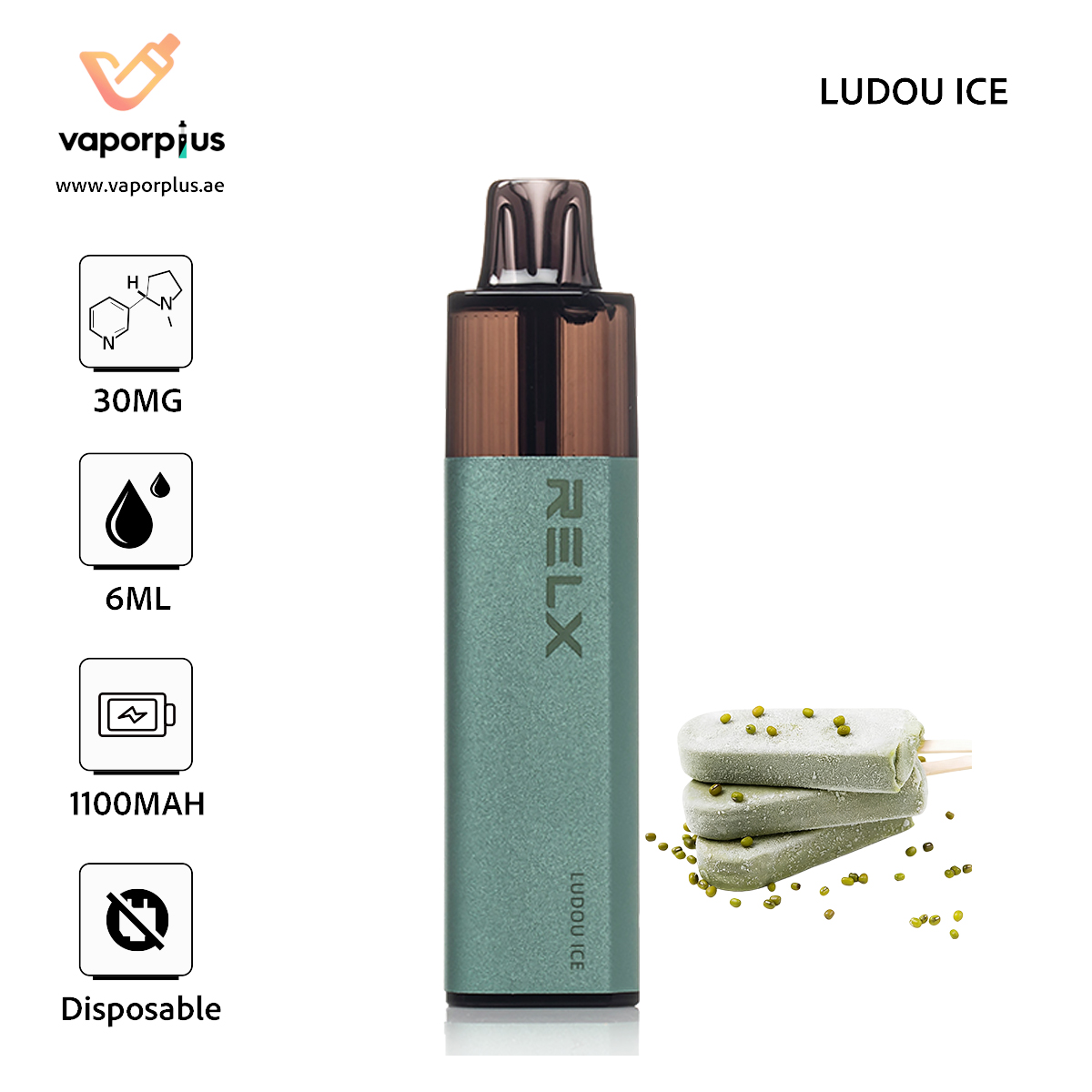 RELX GA4000 Disposable Vape 3% in UAE - Ludou Ice