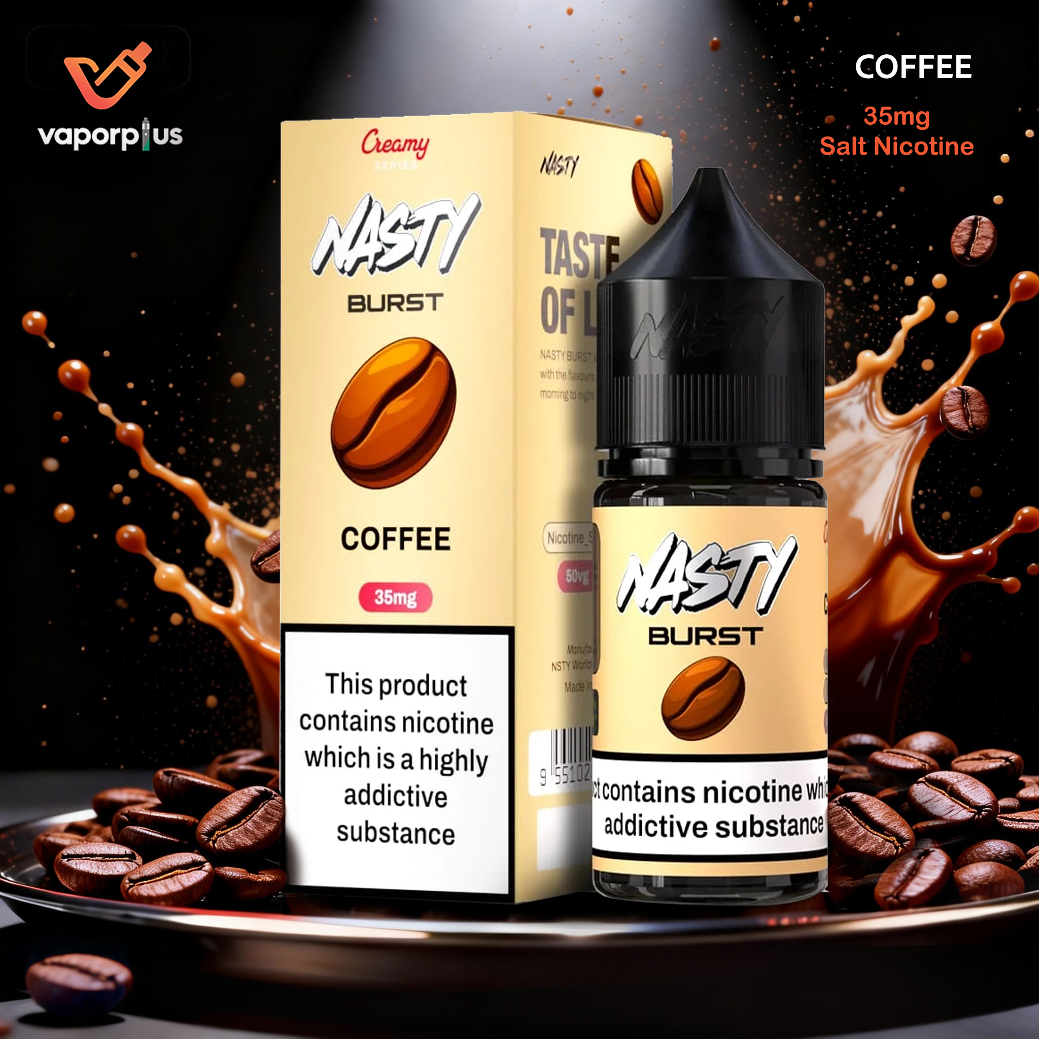 Nasty Burst Salt Nic E-Liquid 30ml (35mg/ml) – Coffee | UAE