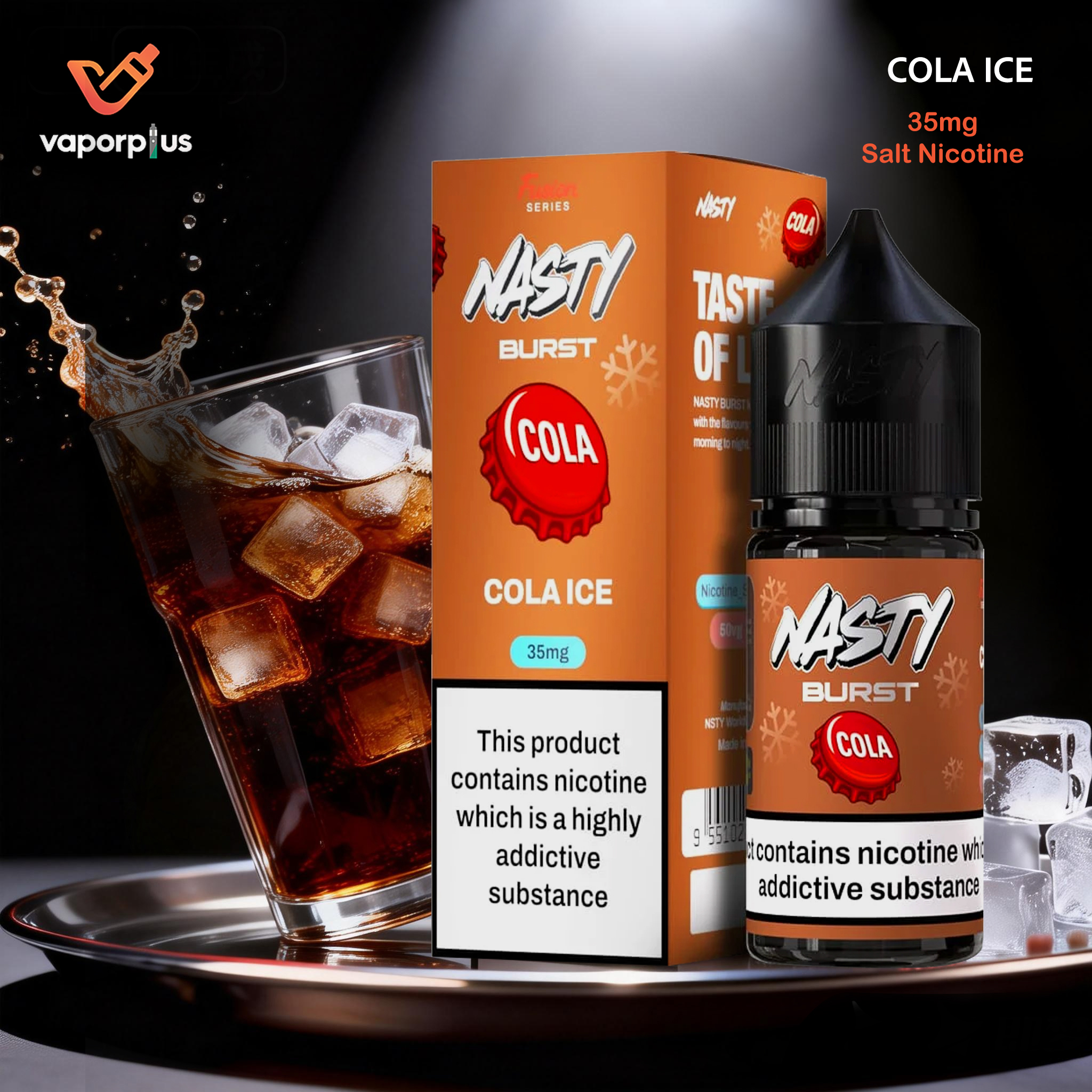 Nasty Burst Salt Nic E-Liquid 30ml (35mg/ml) – Cola Ice | UAE