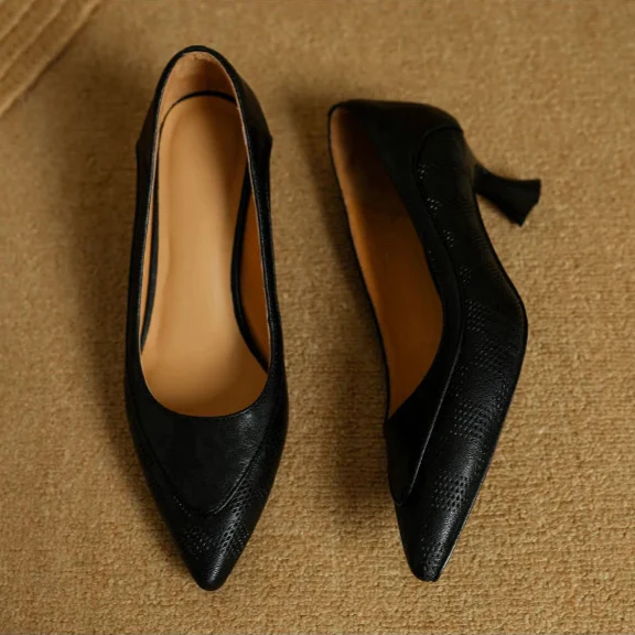 Belle Genuine Leather Heels