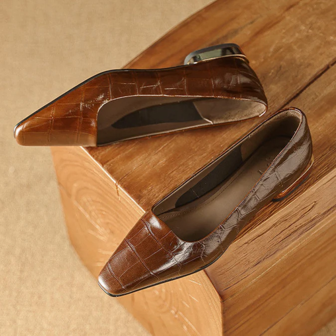 Celene Genuine Leather Heels