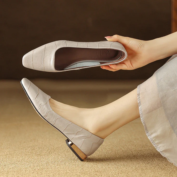 Celene Genuine Leather Heels